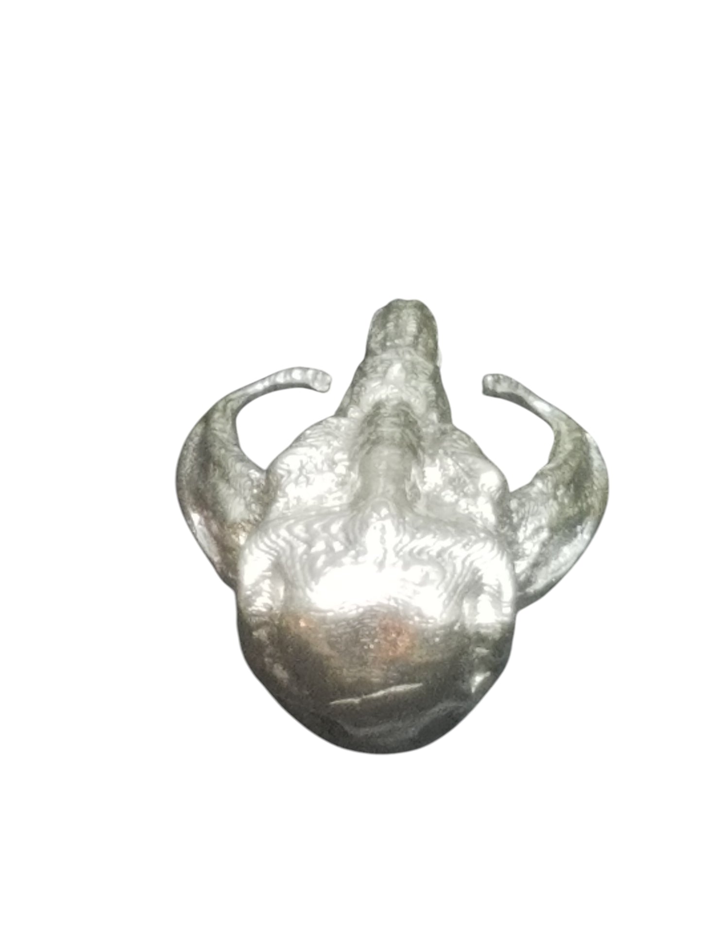 Mythosaur Skull Art Hand Poured Bullion 999 Fine Silver 2+oz