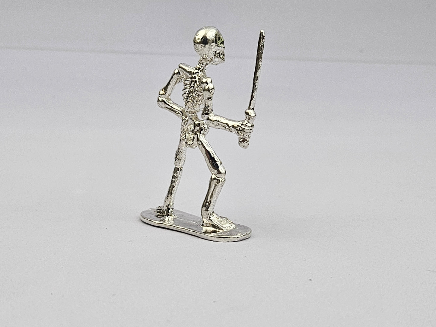 Skeleton Pirate Hand Poured in 999 Fine Silver