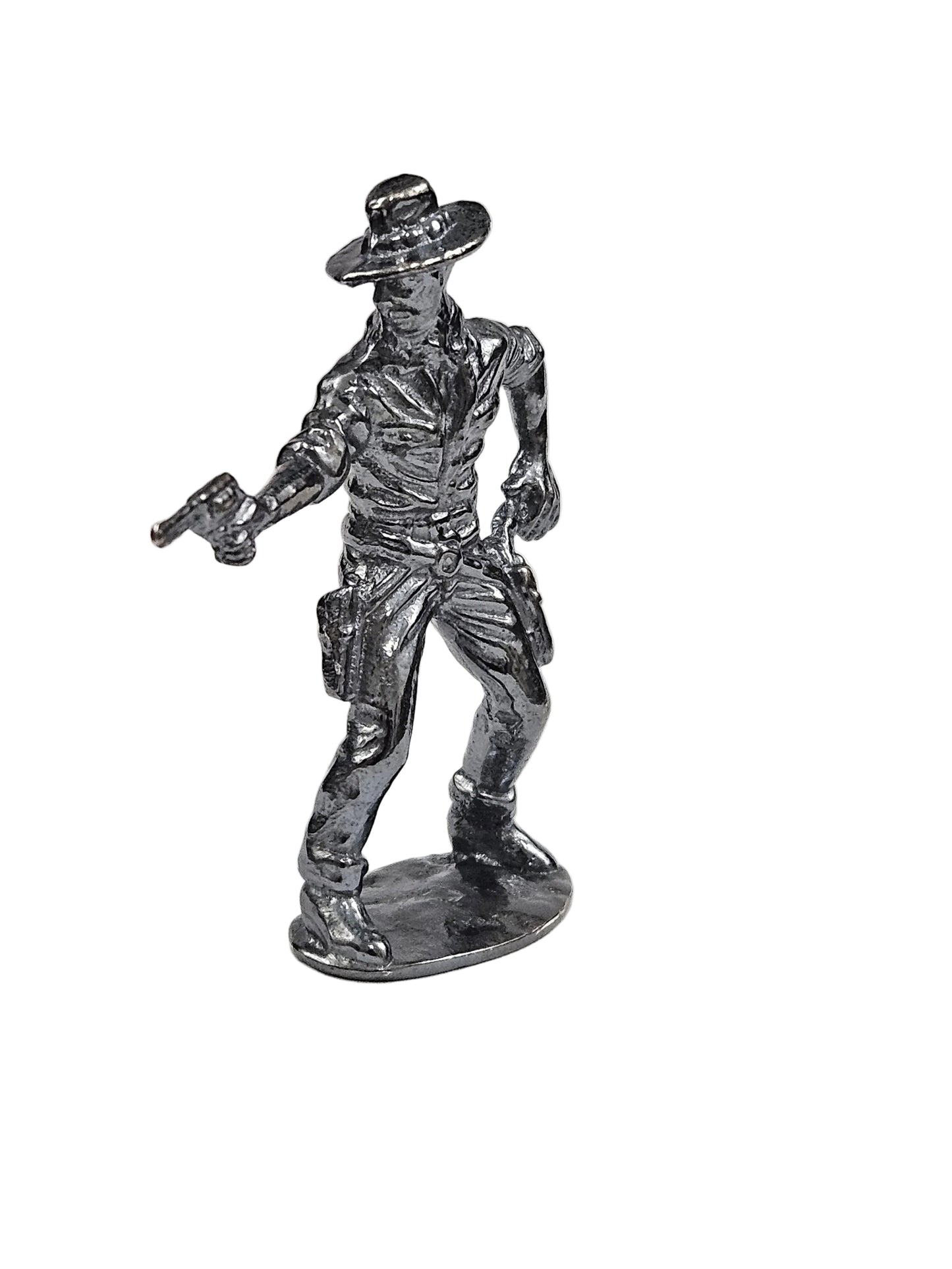 Gunslinger Cowboy Dark Finish Hand Poured Bullion 999 Fine Silver 1 oz