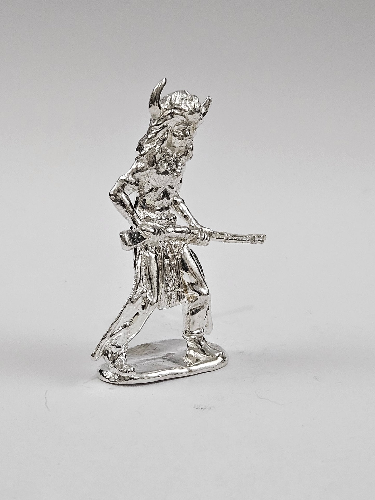 Buffalo Horned Indian Hand Poured Bullion 999 Fine Silver