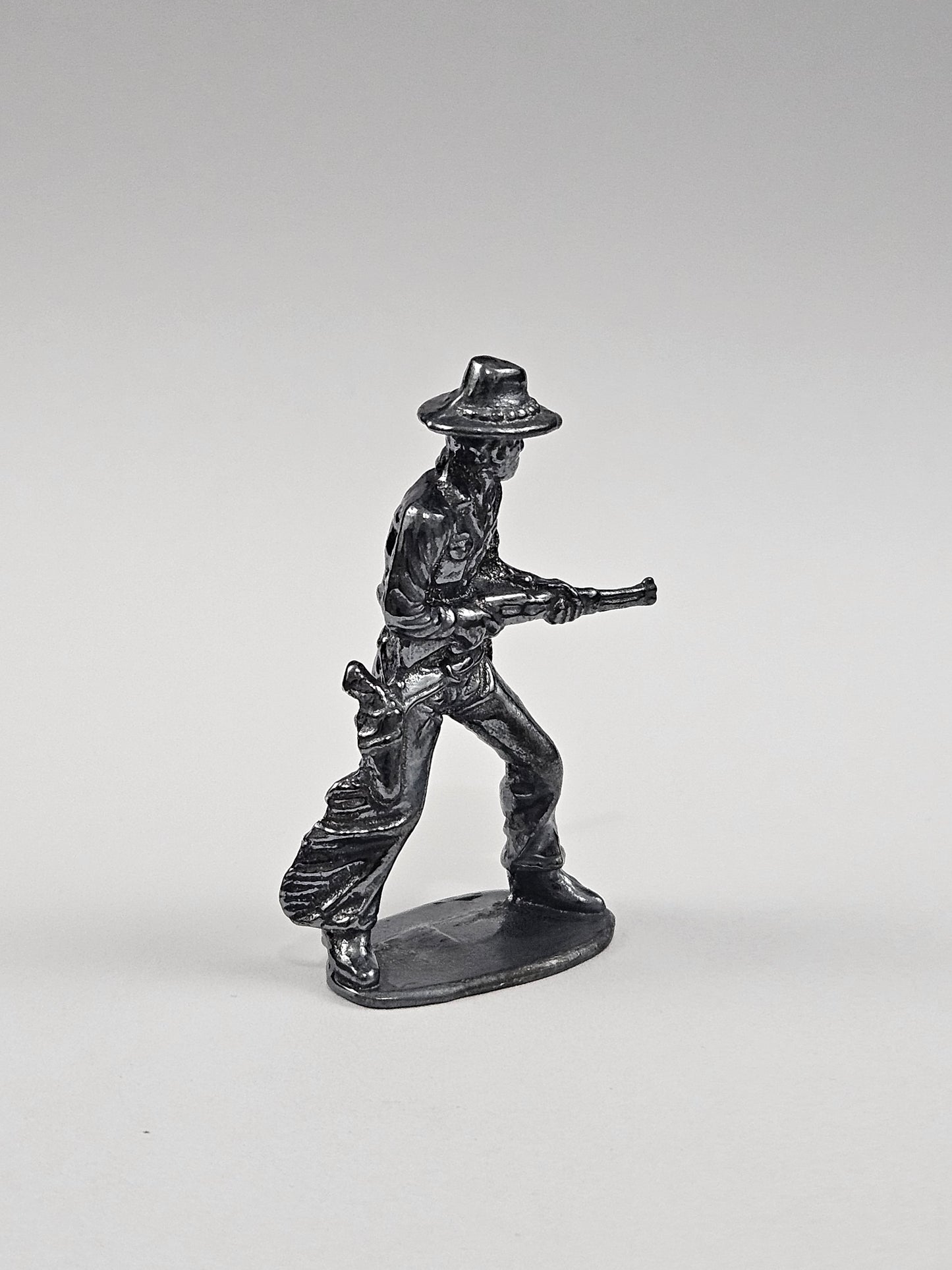Cowboy The Rifleman hand Poured Bullion .999 Fine Silver Dark Finish