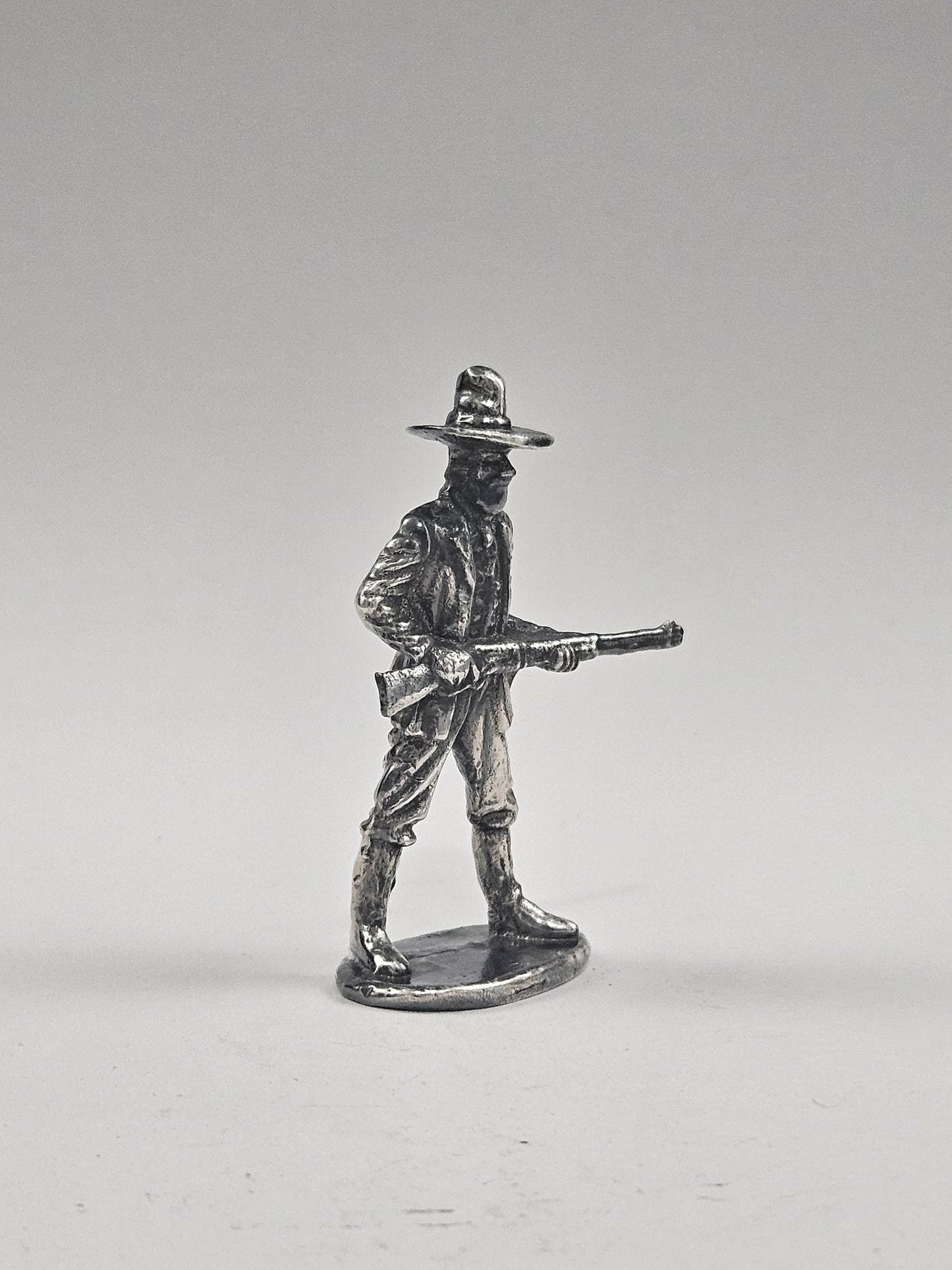 999 Fine Silver Western Cowboy Hand Poured Bullion Antiqued Finish