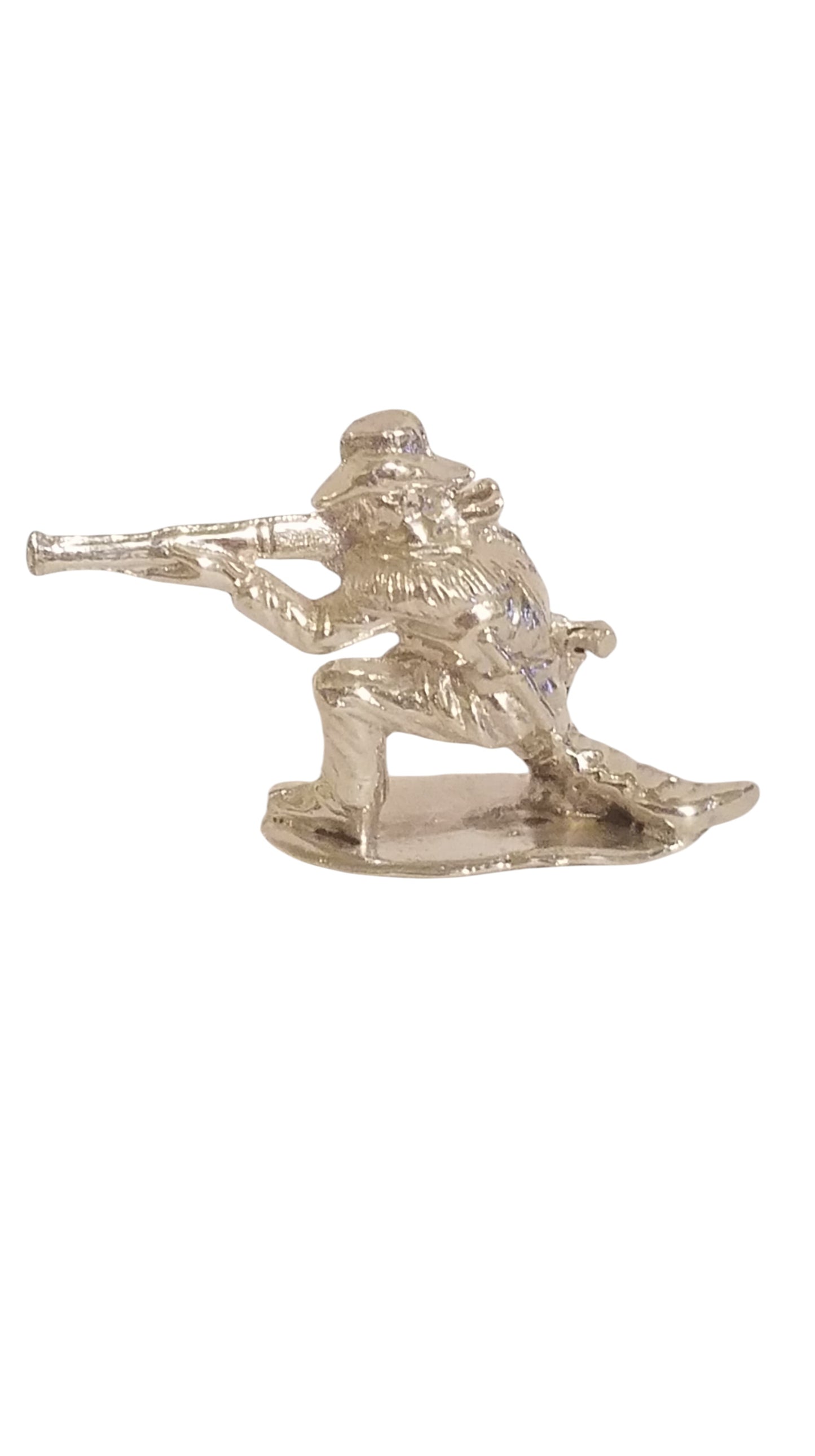 Kneeling Cowboy Hand Poured Bullion 999 Fine Silver 1.2 oz