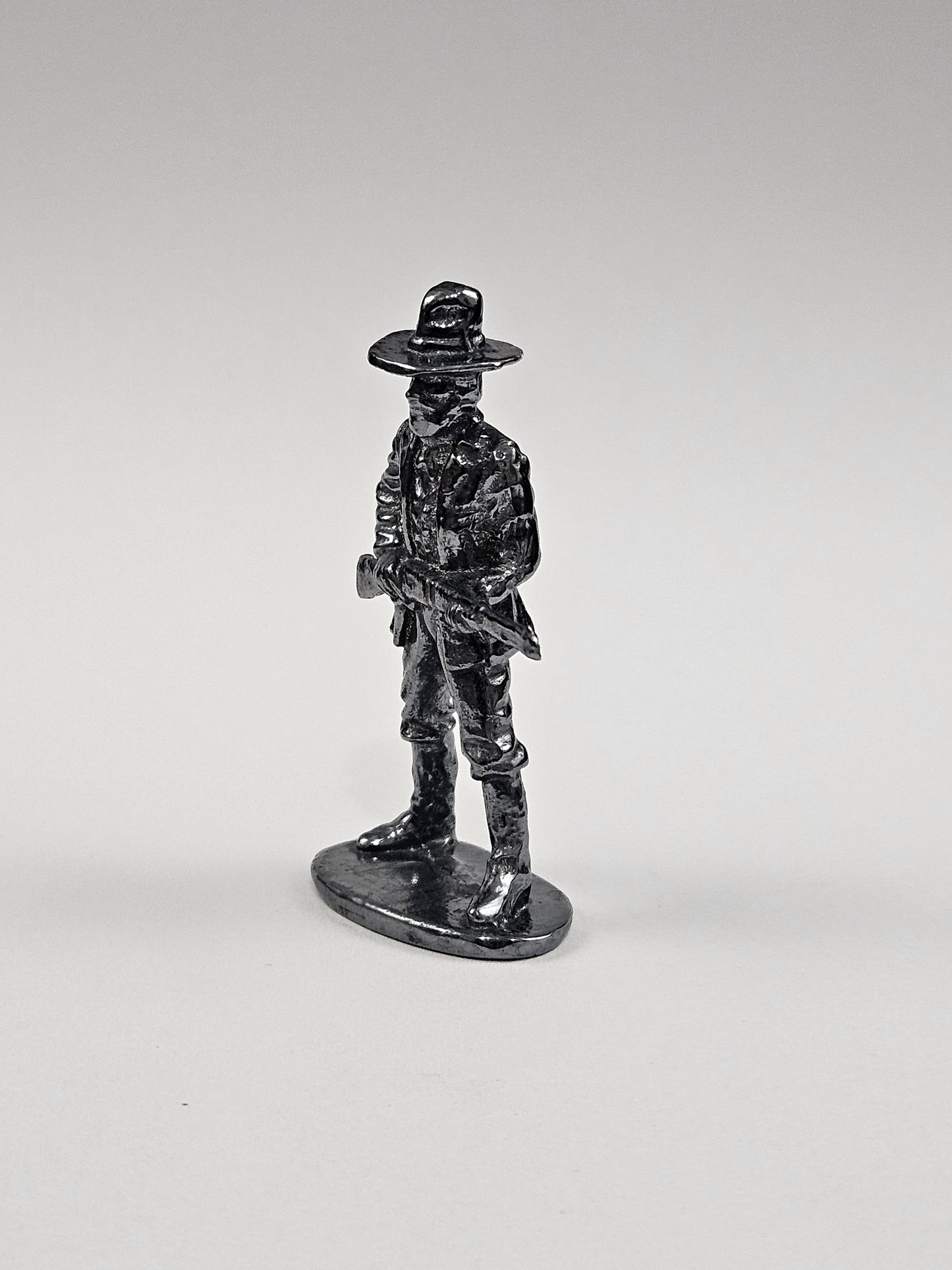 999 Fine Silver Western Cowboy Hand Poured Bullion Dark Finish
