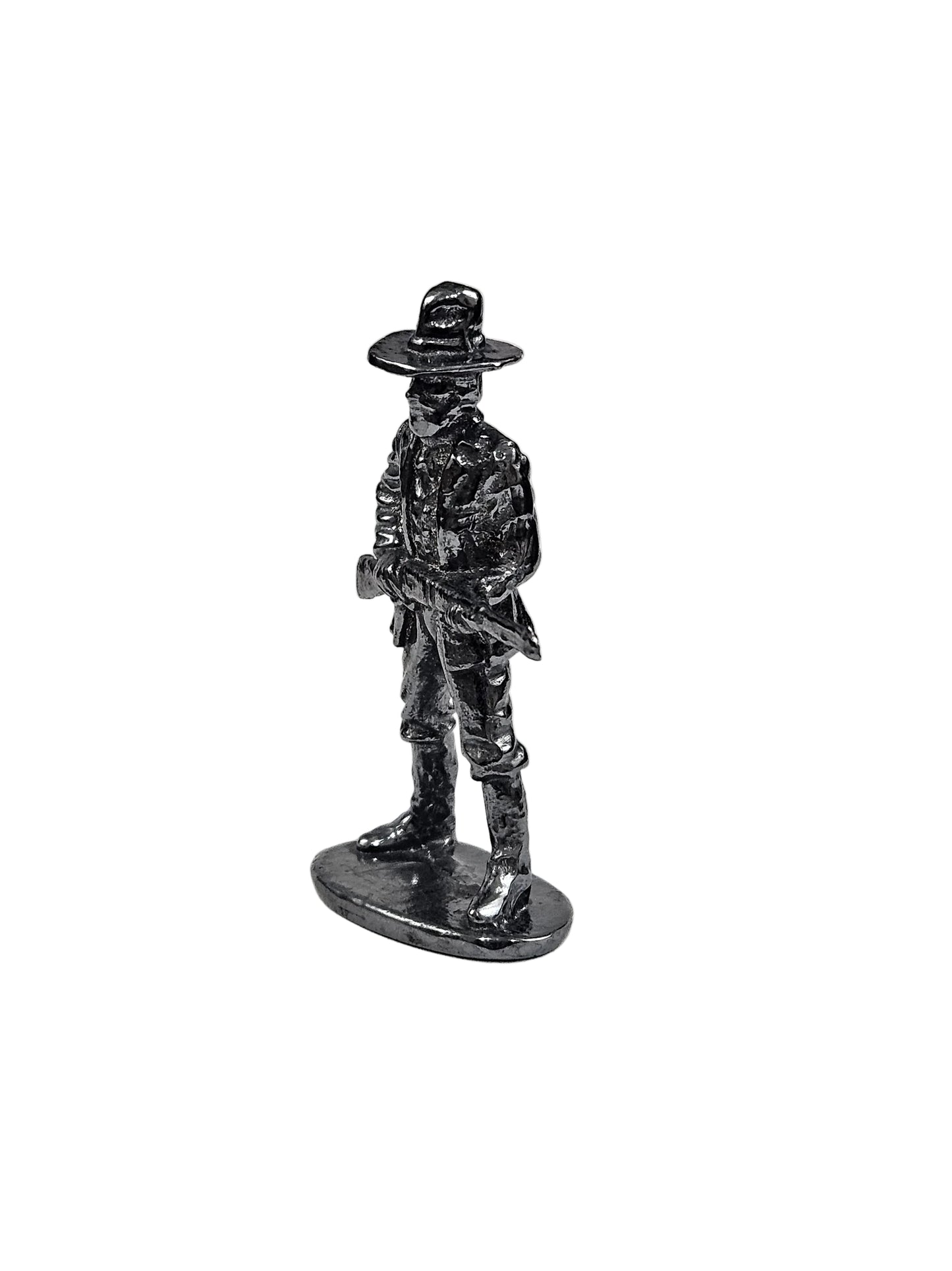999 Fine Silver Western Cowboy Hand Poured Bullion Dark Finish
