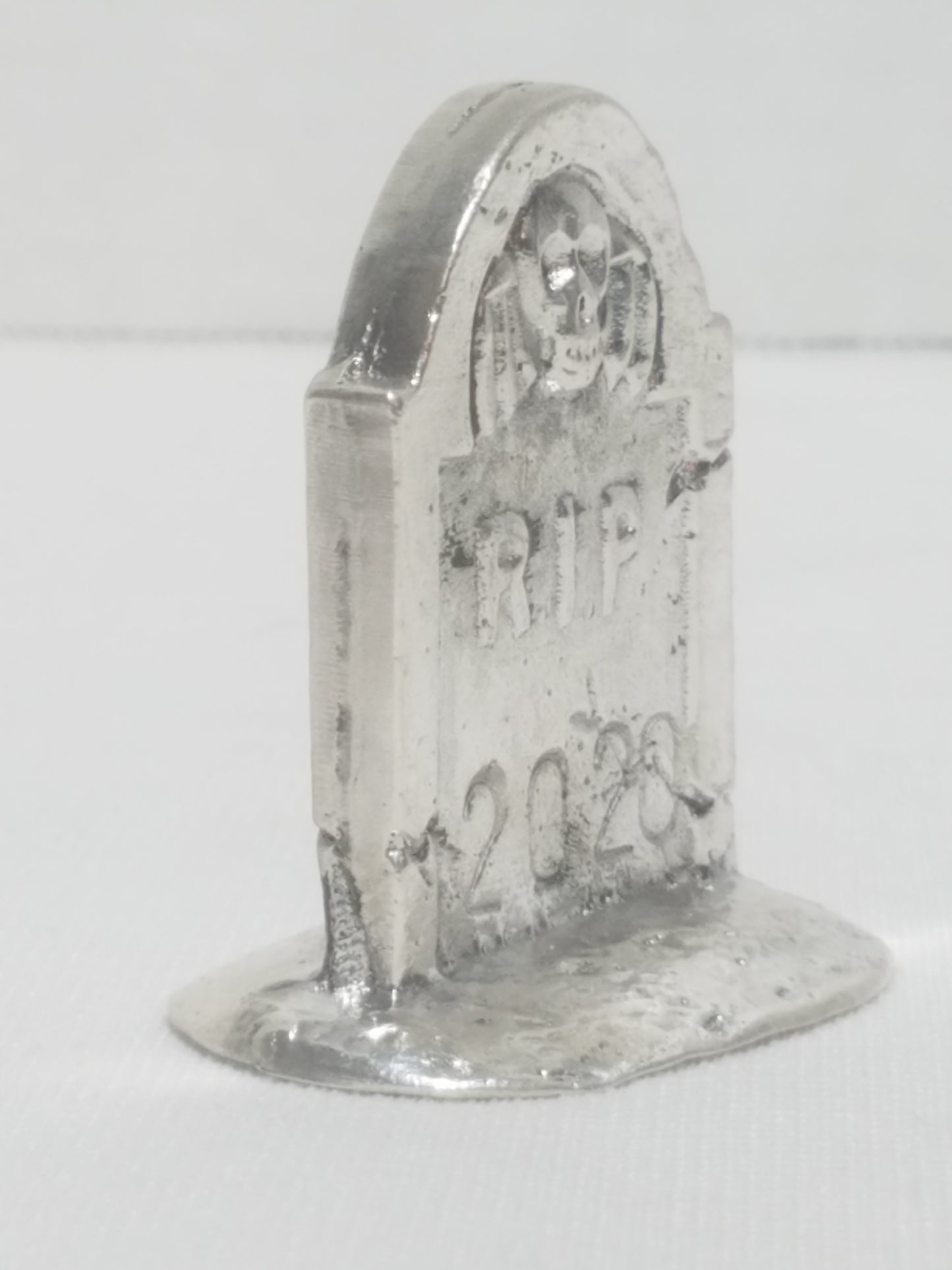 Tombstone RIP Customizable Any 4 Letters or Numbers 2 oz .999 Fine Silver