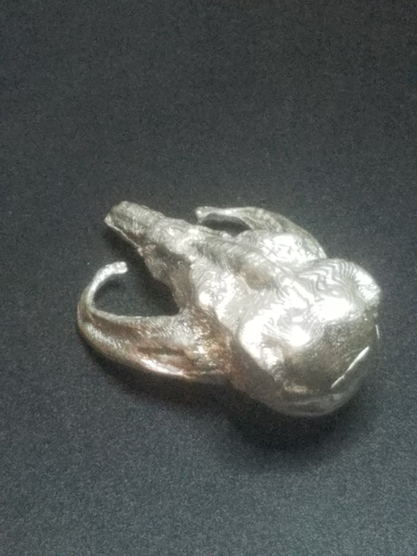 Mythosaur Skull 999 Silver Hand Poured 2+oz Fine Silver Bullion Art