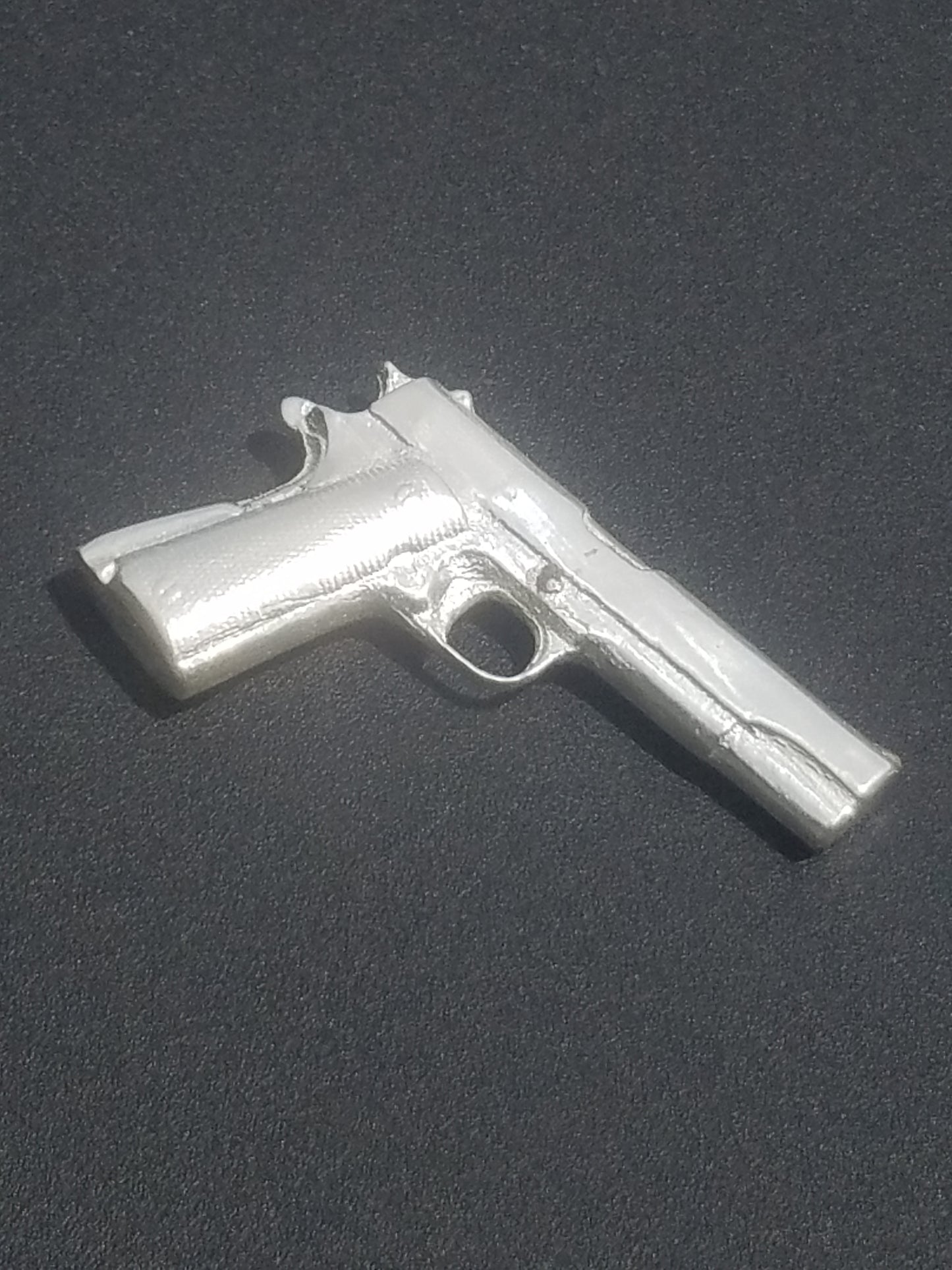 1911 Colt Gun Miniature 999 Fine Silver Hand Poured Bullion 1776 Mint