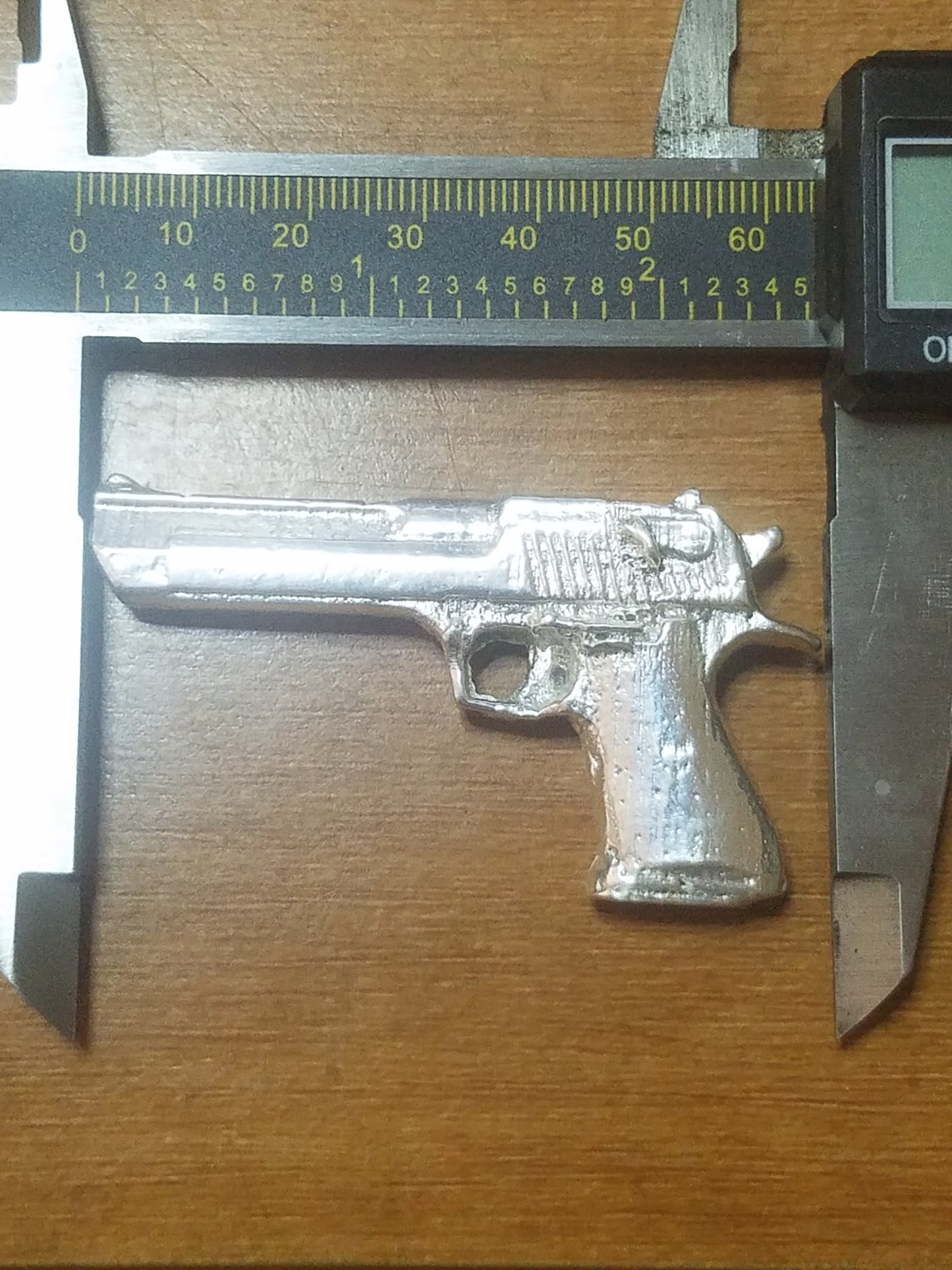Desert Eagle 999 Fine Silver Hand Poured Gun Miniature Bullion
