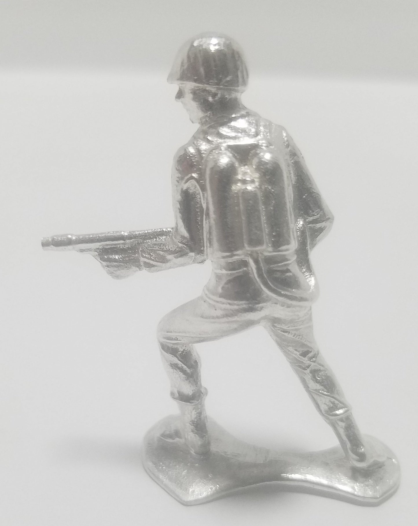 Classic Army Man Flamethrower Soldier 1.25 oz 999 Silver Hand Poured Bullion