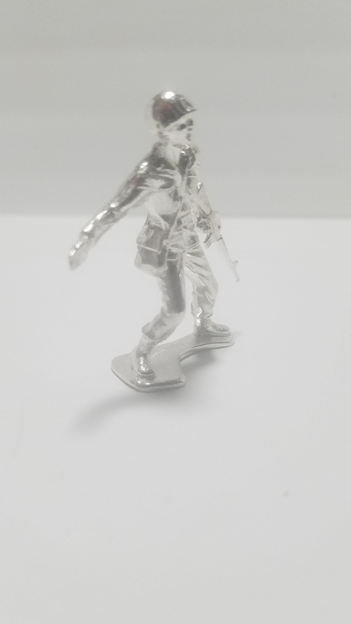 Classic Army Man Follow Me Soldier 1.25 oz 999 Silver Hand Poured Bullion