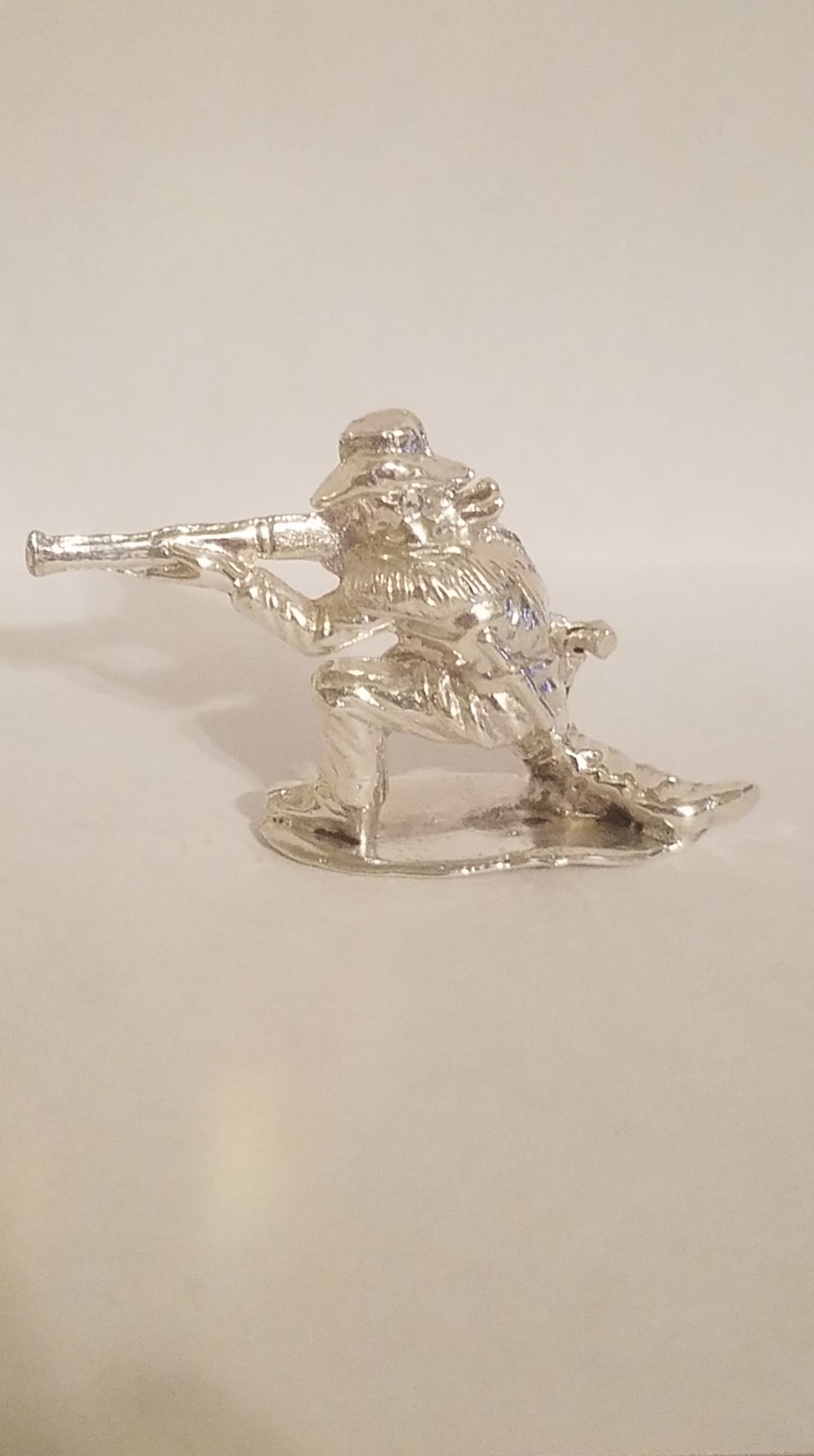 Kneeling Cowboy Hand Cast Bullion .999 Fine Silver