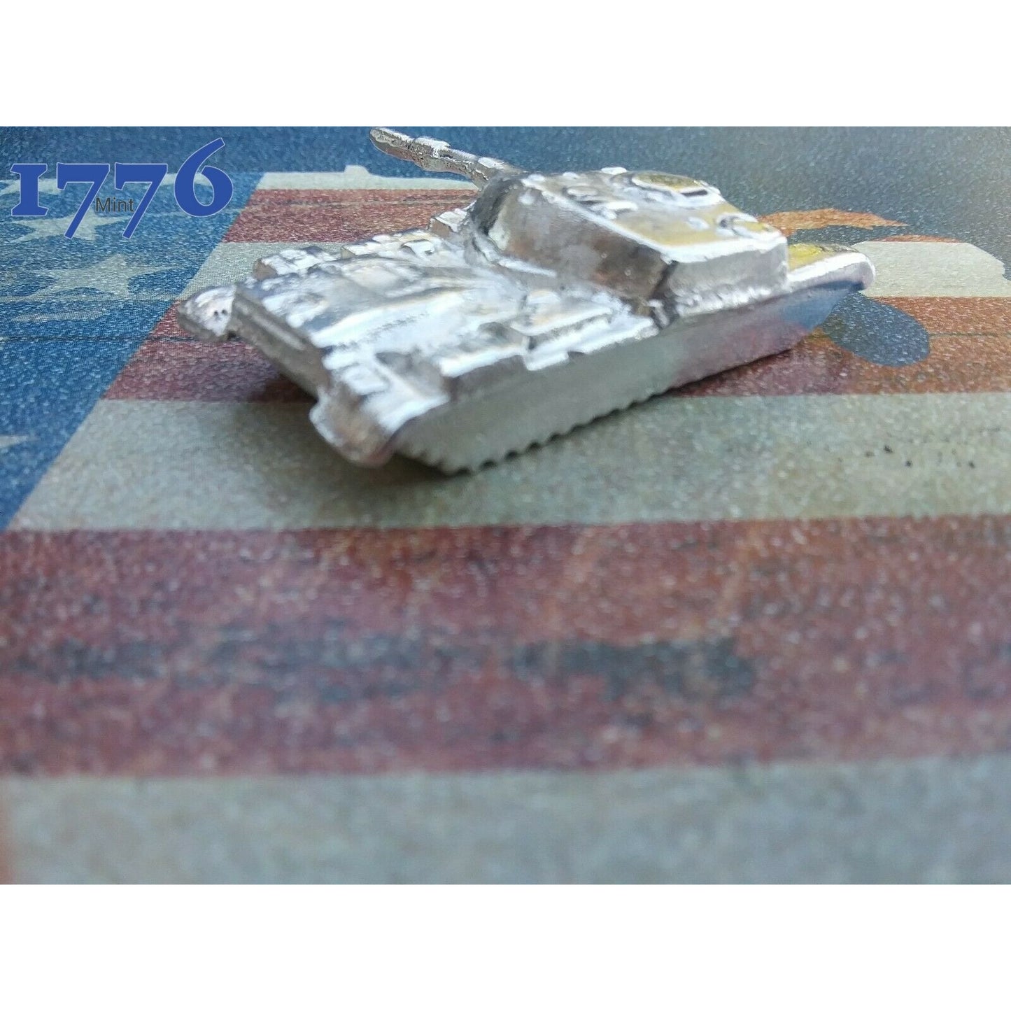 Hand Poured .999 Silver Bullion Tank 4 Ounces