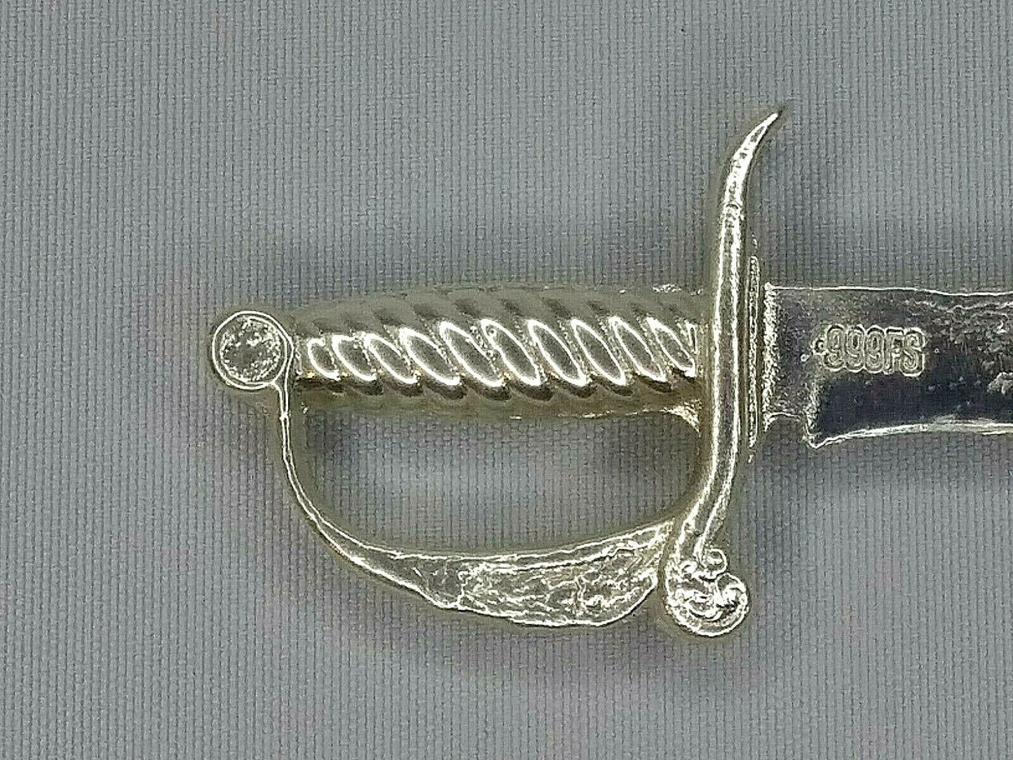 Knife Hand poured .999 fine Silver Bullion 3 3/4 long weight 30g #4