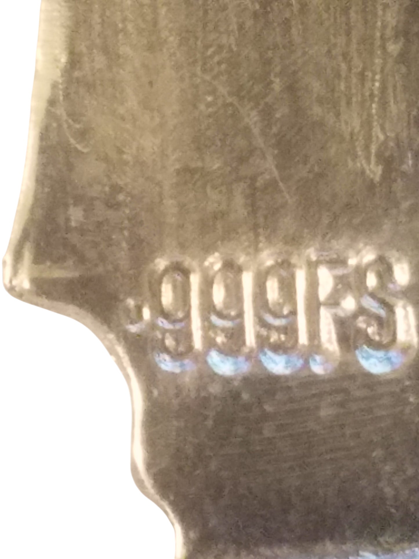 Knife Hand Poured Bullion 999 Fine Silver 22 grams