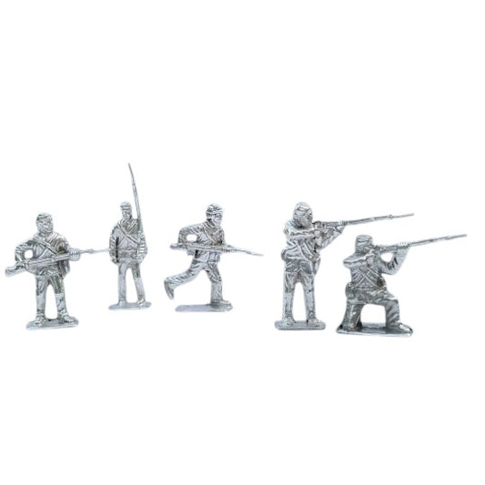 Civil War Soldiers Set of 5 Hand Poured Bullion 999 Fine Silver 10 oz