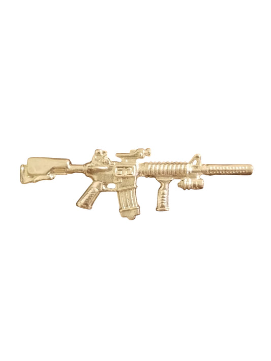 AR Tactical Assault Rifle Hand Poured Bullion 999 Fine Silver 18 grams