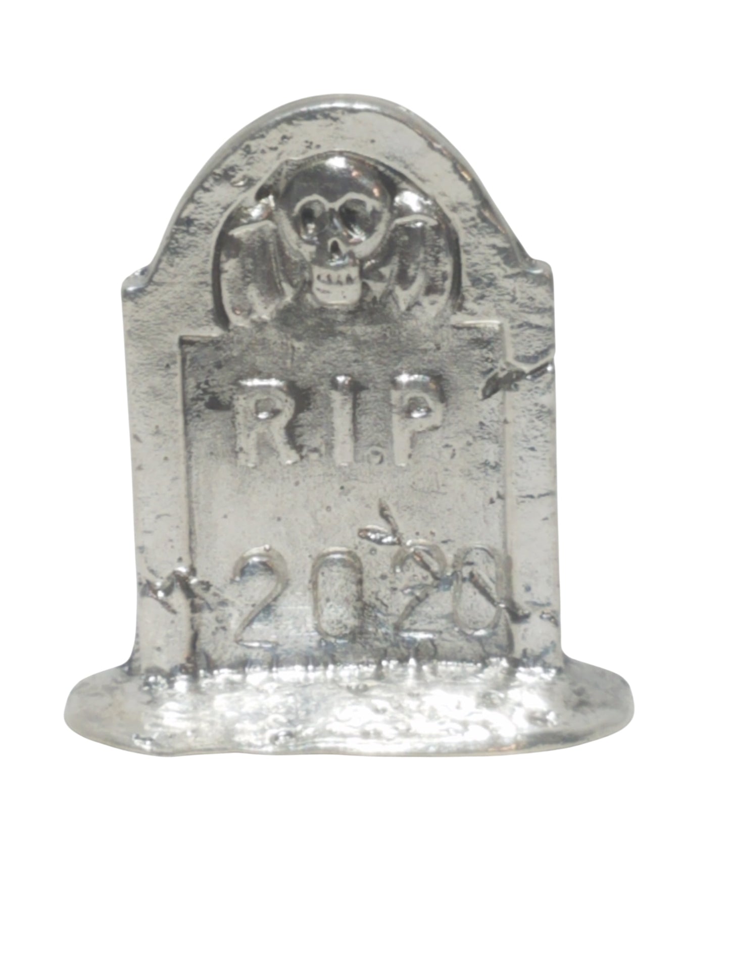Tombstone RIP Customizable Hand Poured Bullion 999 Fine Silver 2 oz