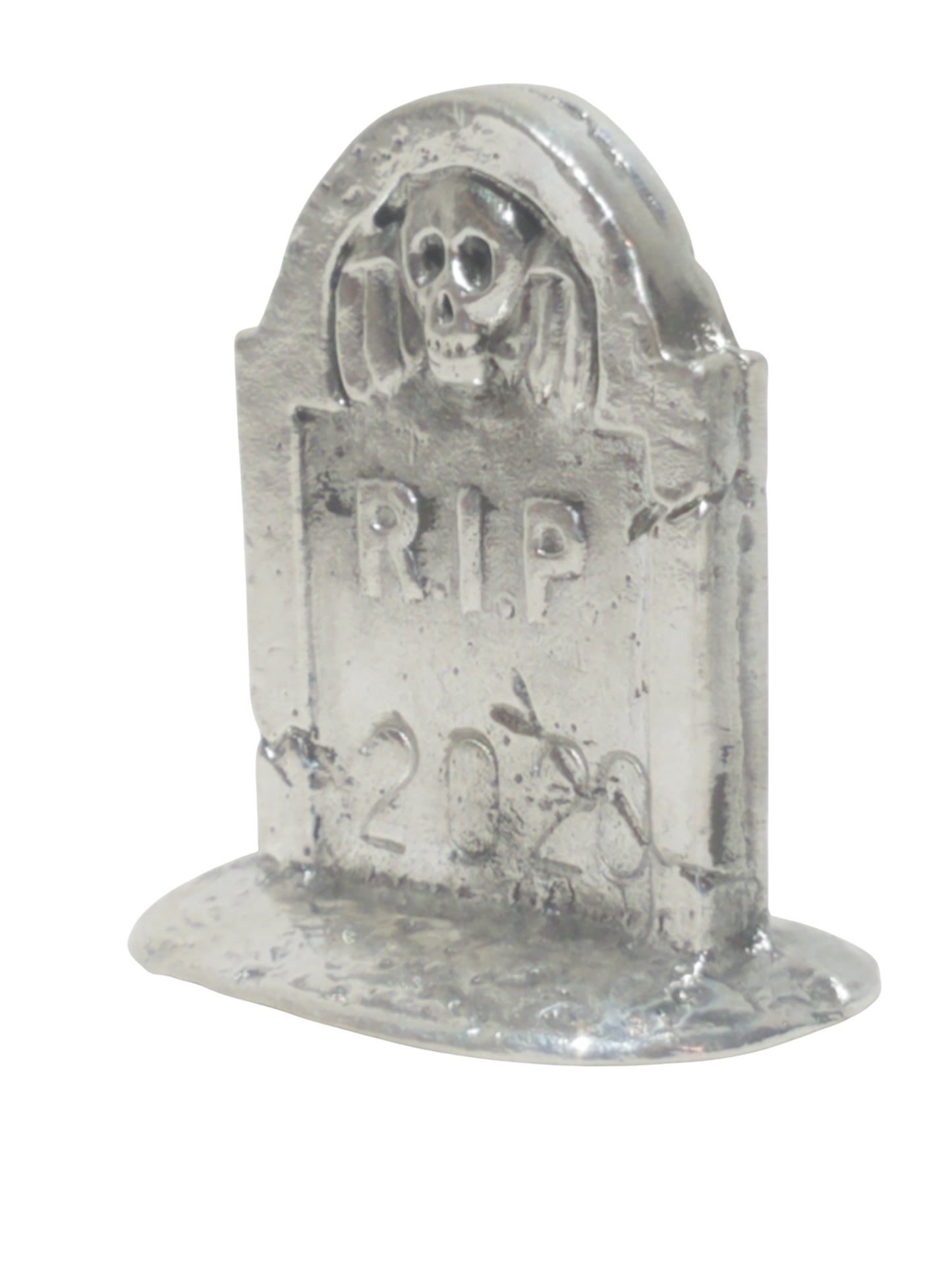 Tombstone RIP Customizable Hand Poured Bullion 999 Fine Silver 2 oz
