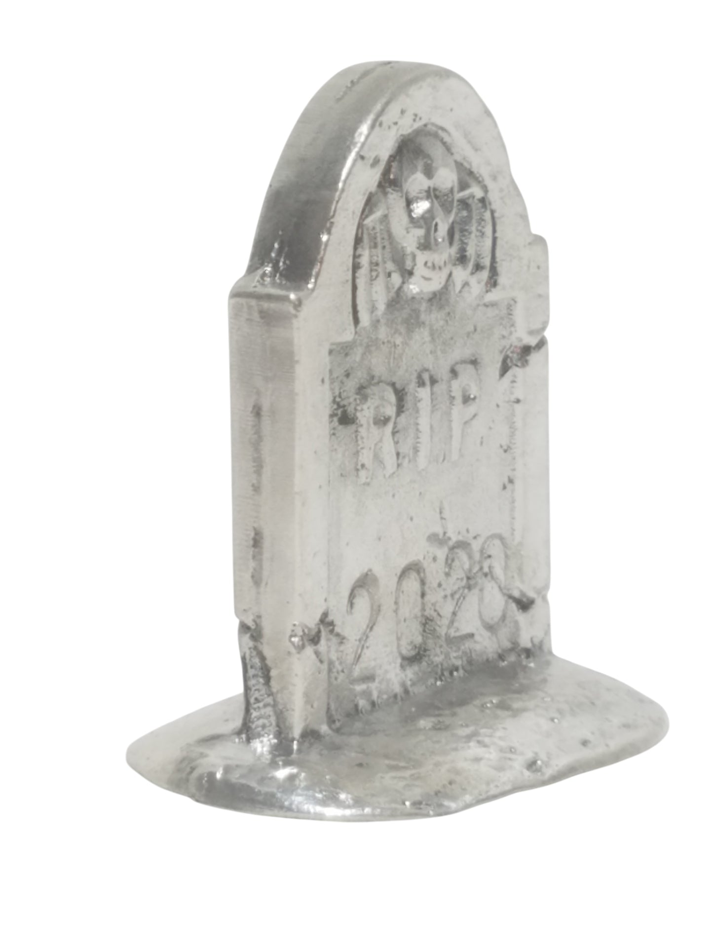 Tombstone RIP Customizable Hand Poured Bullion 999 Fine Silver 2 oz