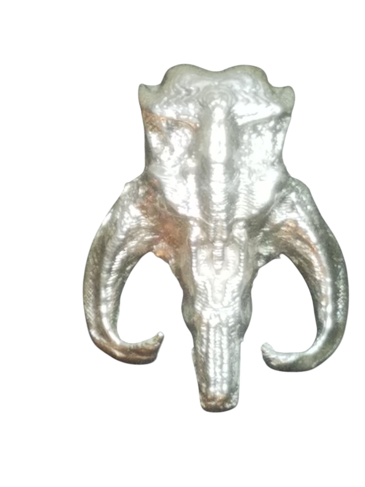 Mythosaur Skull Art Hand Poured Bullion 999 Fine Silver 2+oz