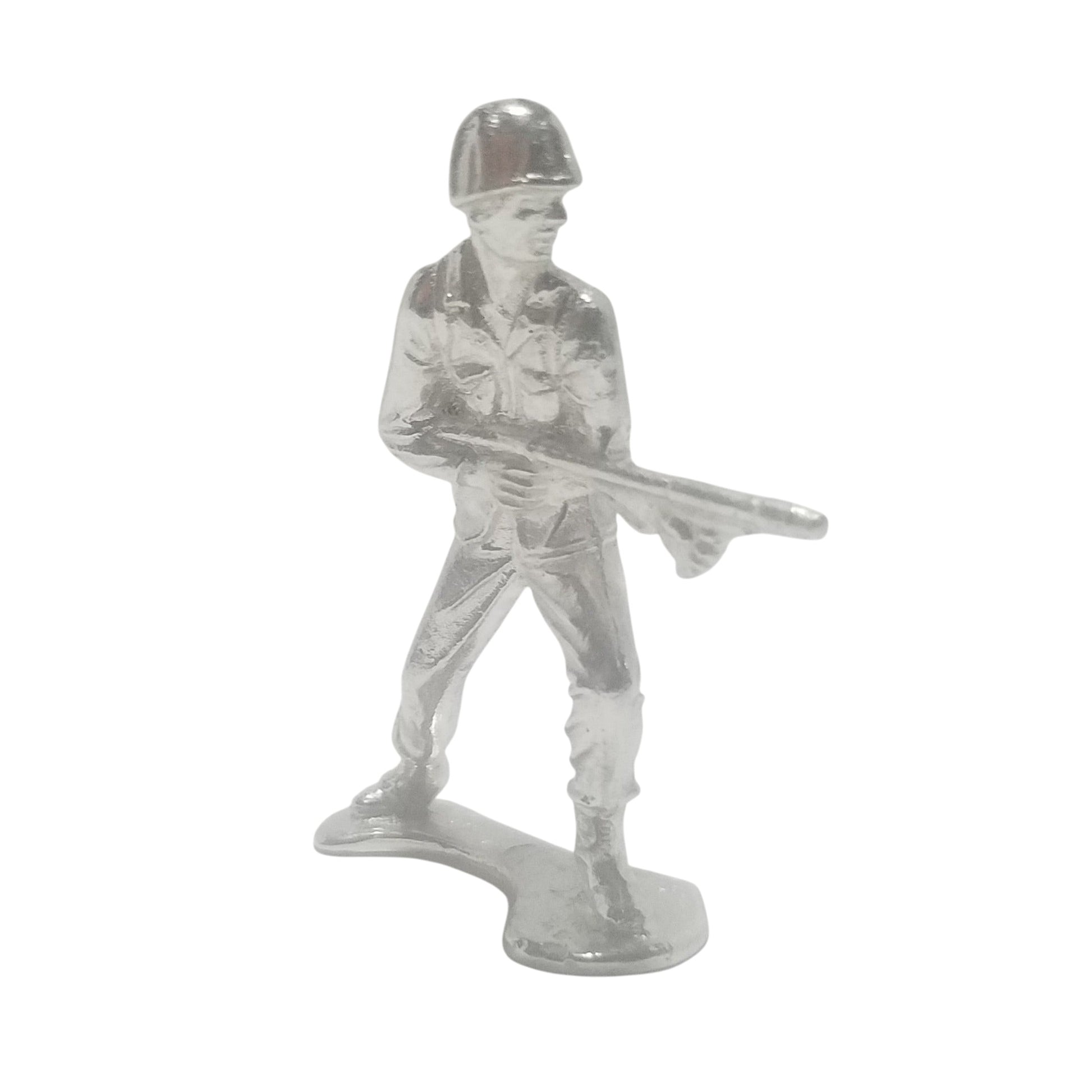 Classic Army Man Flamethrower Silver Toy Soldier 1 oz .999 Fine Silver