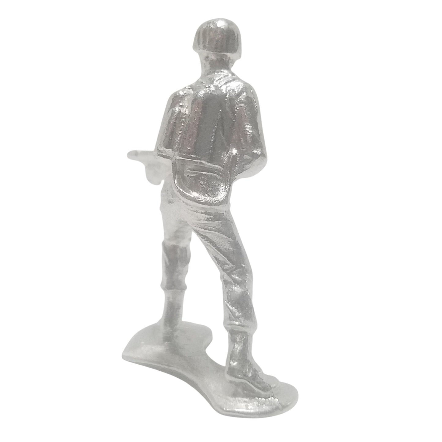 Classic Army Man Flamethrower Soldier Hand Poured Bullion 999 Fine Silver 1.25 oz