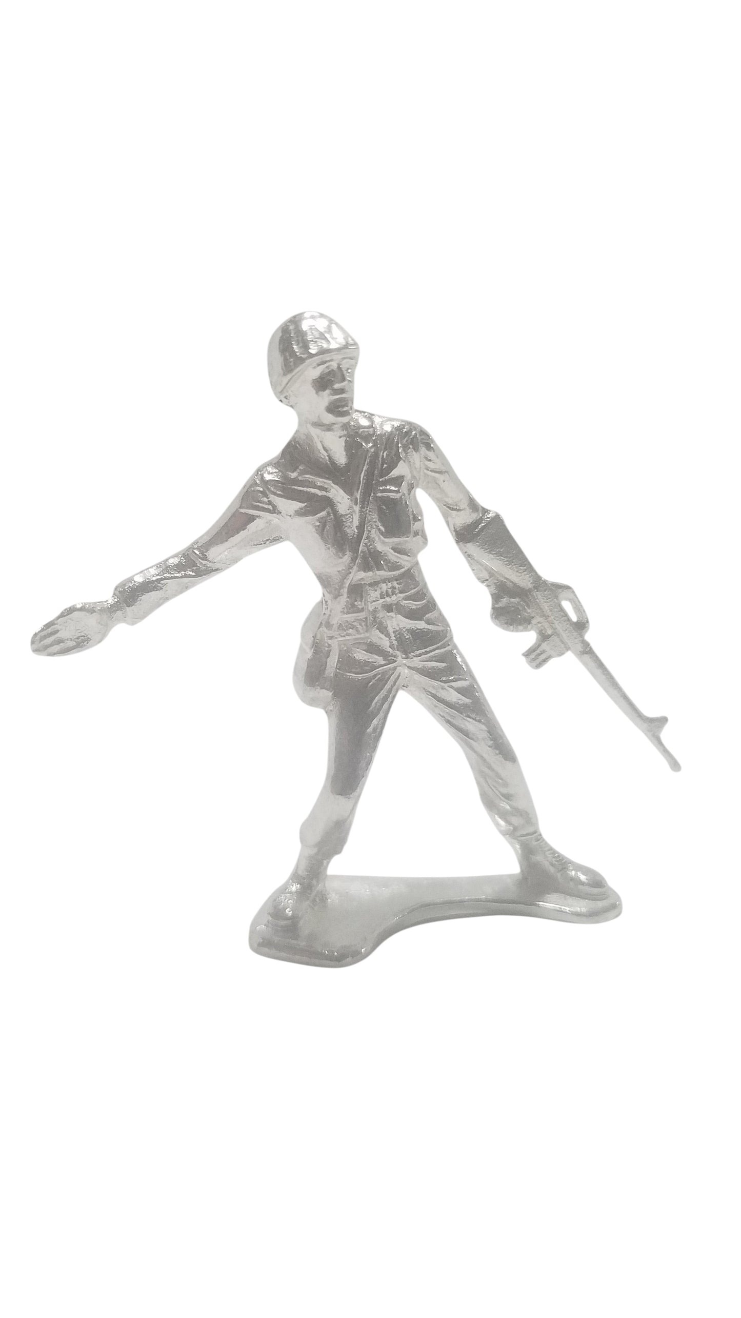 Classic Army Man Silver Toy Soldier Lot of 12 Hand Poured Bullion 999 Fine Silver 15 oz