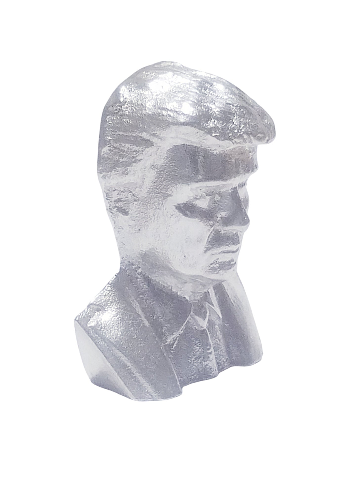 Trump Bust Hand Poured Bullion 999 Fine Silver 3 oz