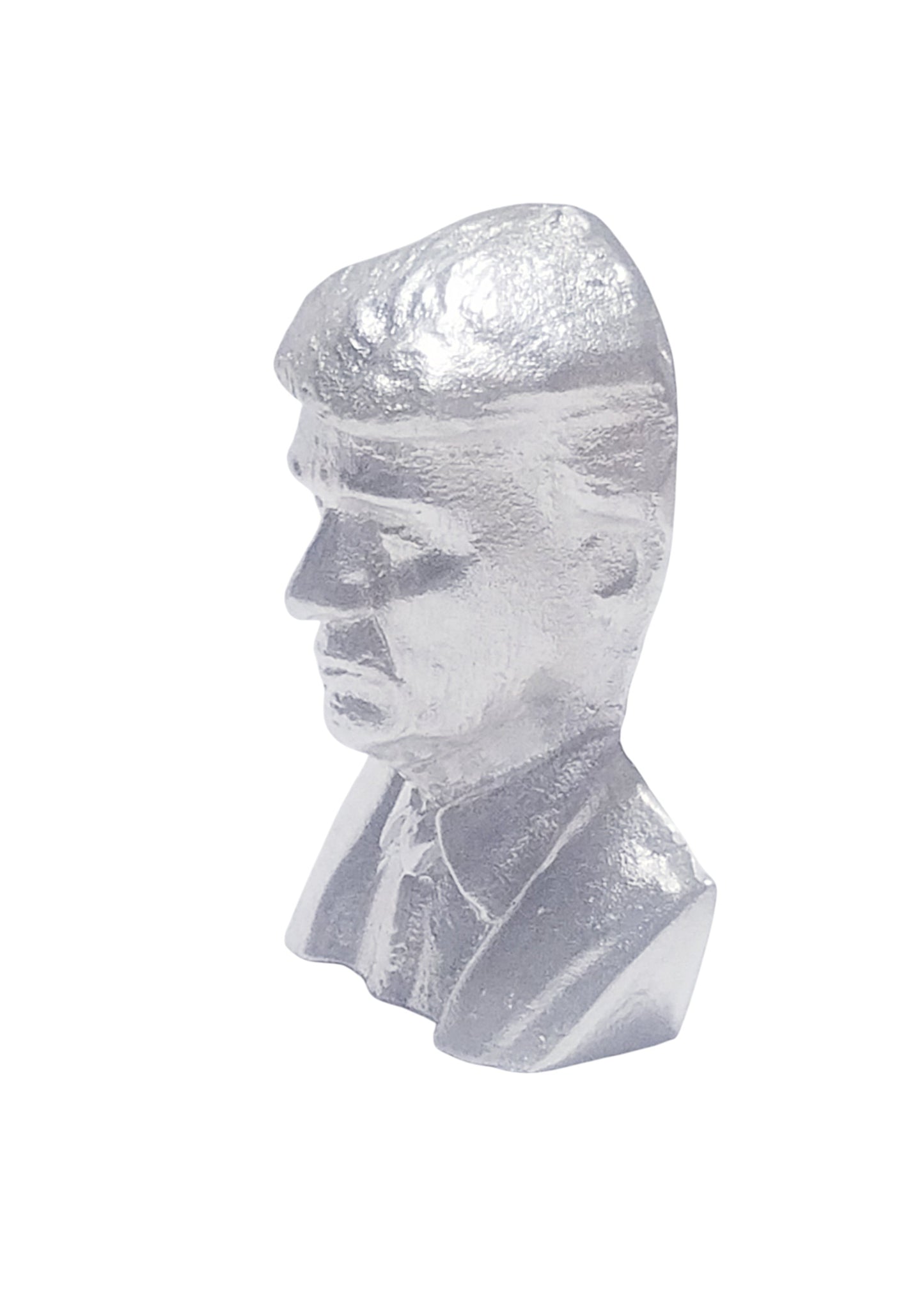 Trump Bust Hand Poured Bullion 999 Fine Silver 3 oz