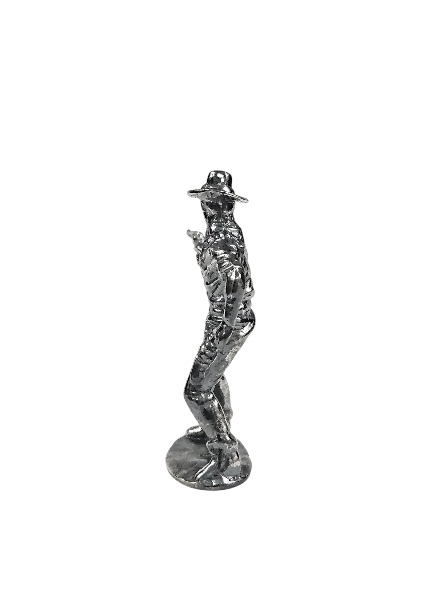 Gunslinger Cowboy Antiqued Finish Hand Poured Bullion 999 Fine Silver 1 oz
