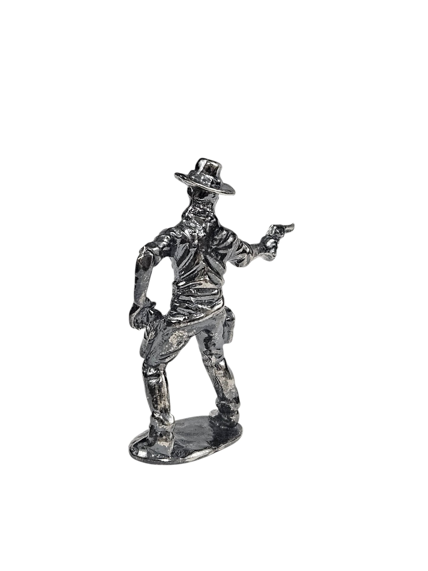 Gunslinger Cowboy Antiqued Finish Hand Poured Bullion 999 Fine Silver 1 oz