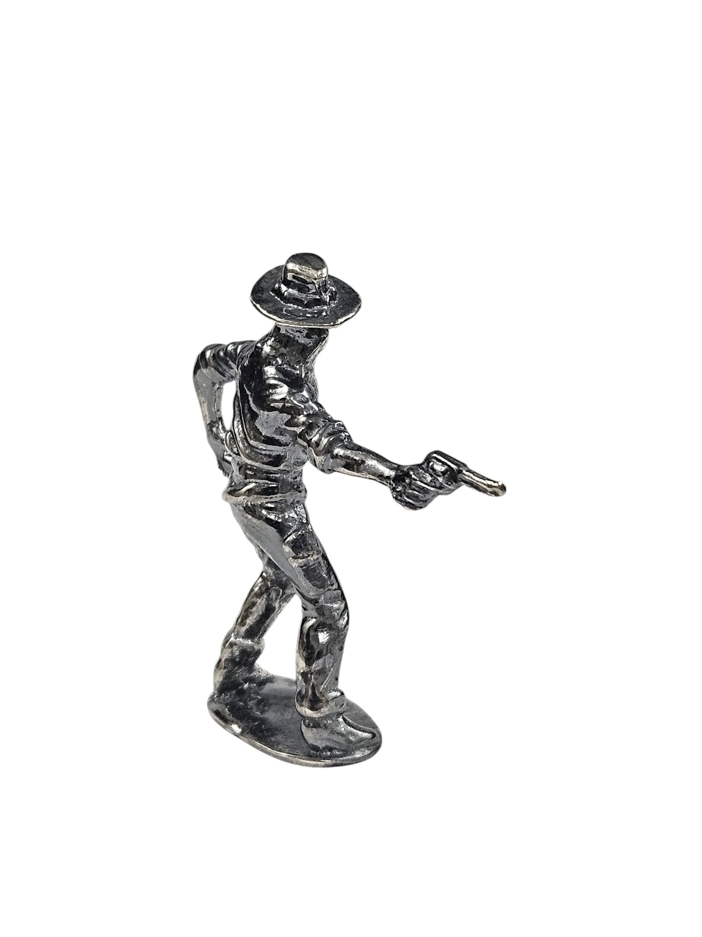Gunslinger Cowboy Antiqued Finish Hand Poured Bullion 999 Fine Silver 1 oz