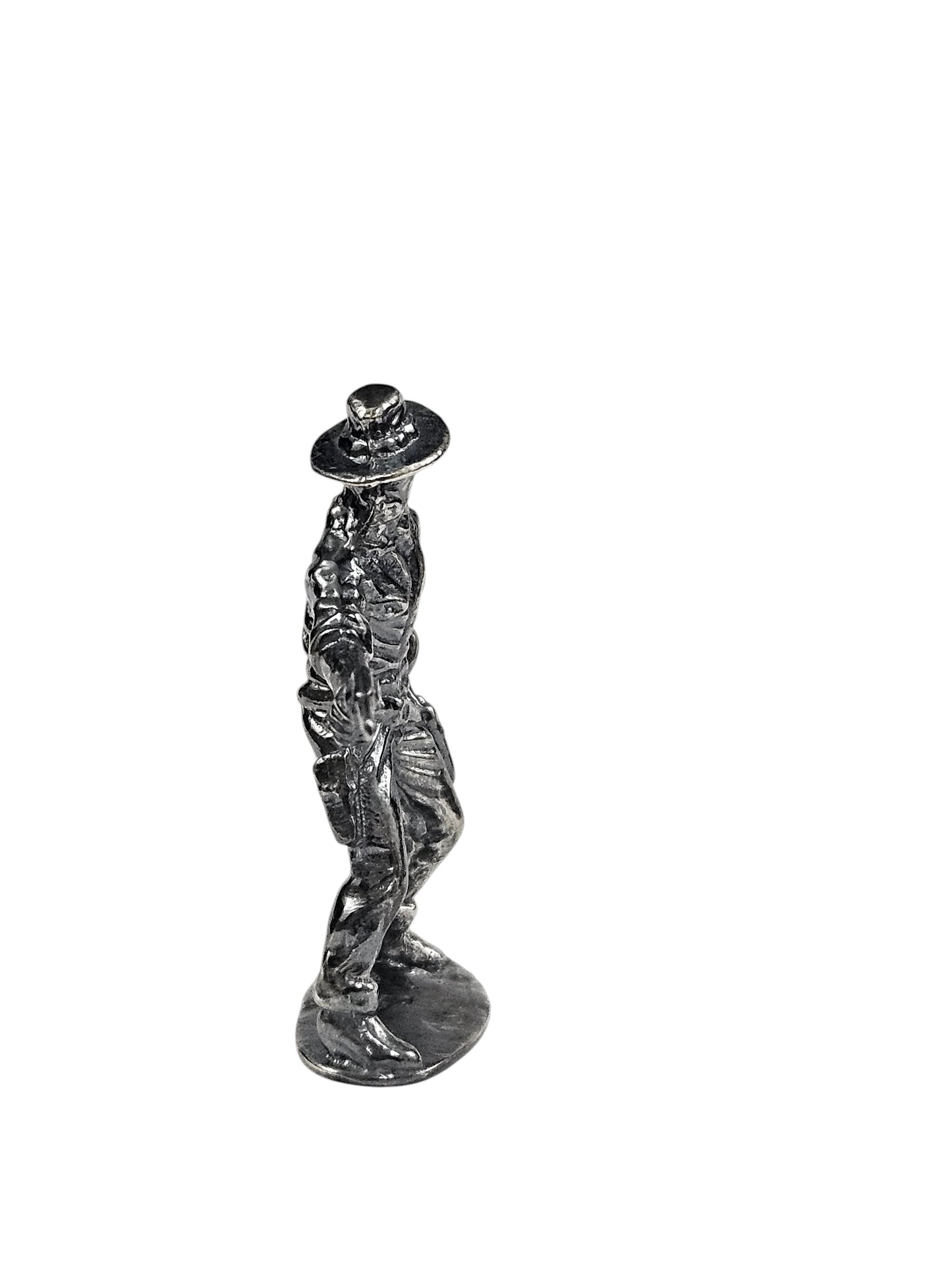 Gunslinger Cowboy Antiqued Finish Hand Poured Bullion 999 Fine Silver 1 oz