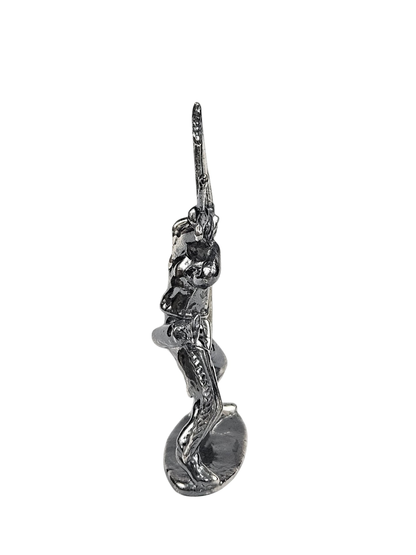 Indian With Bow Antiqued Finish Hand Poured Bullion 999 Fine Silver 1.2 oz