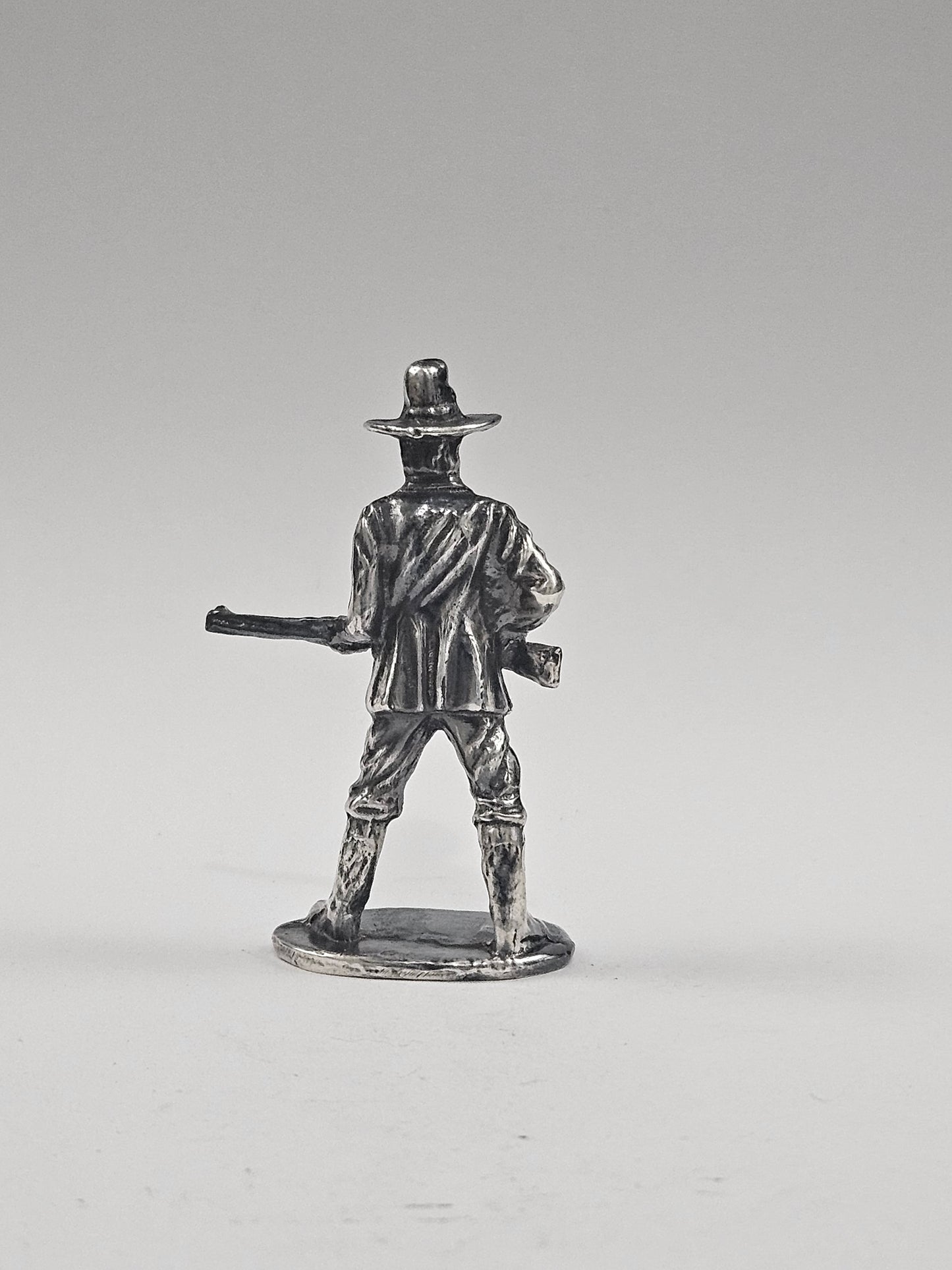 999 Fine Silver Western Cowboy Hand Poured Bullion Antiqued Finish