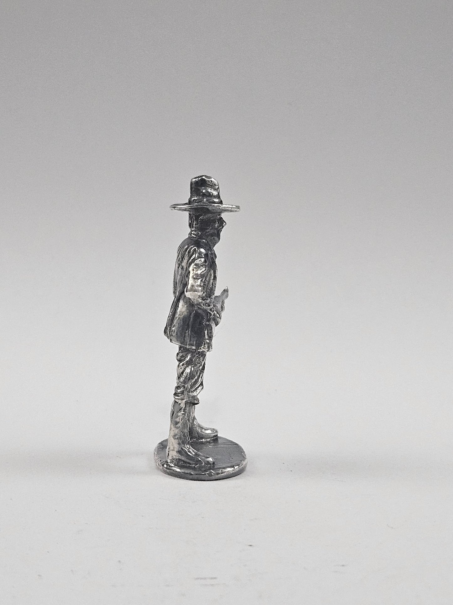 999 Fine Silver Western Cowboy Hand Poured Bullion Antiqued Finish