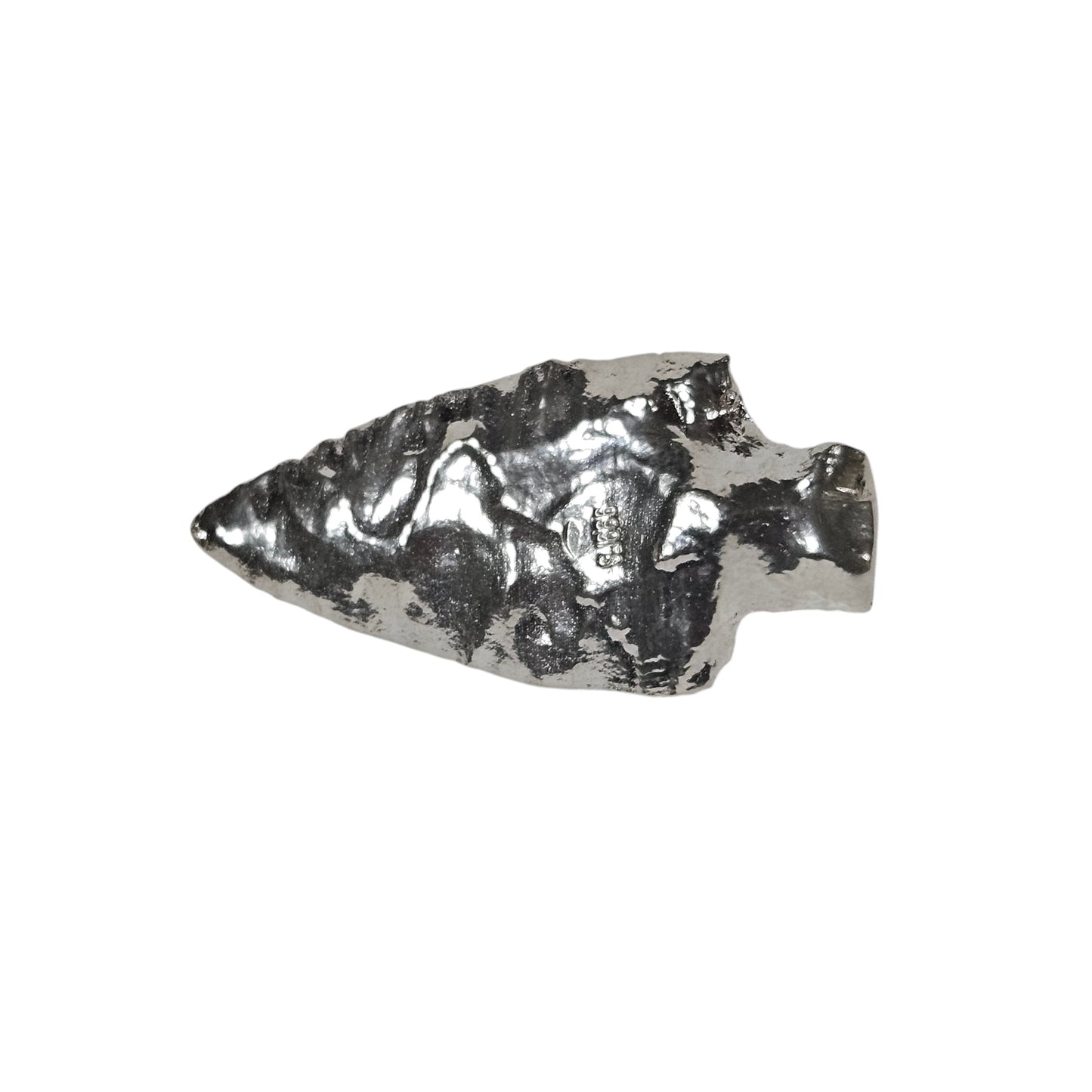 Indian Arrowhead Hand Poured Bullion 999 Fine Silver 1/4 oz