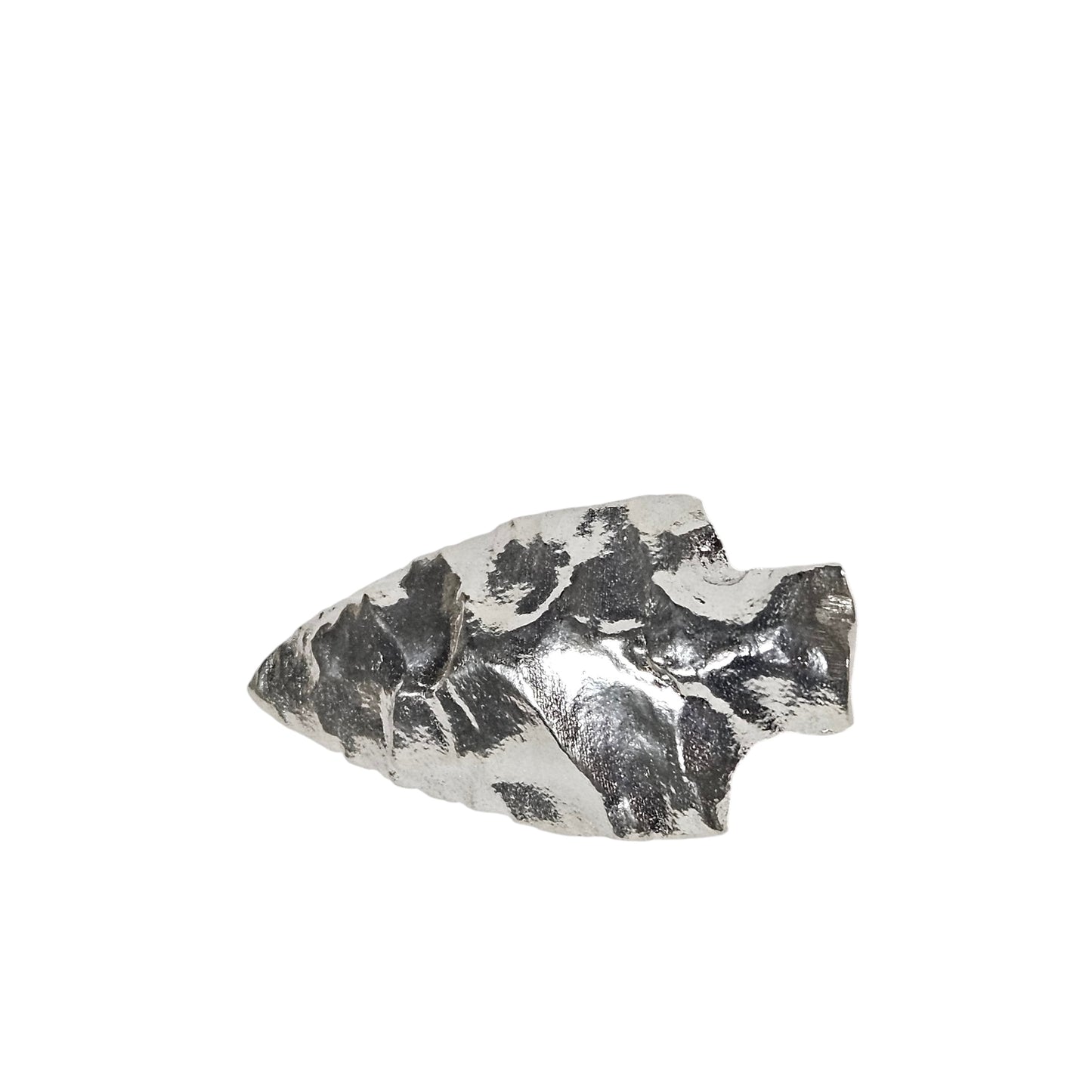 Indian Arrowhead Hand Poured Bullion 999 Fine Silver 1/4 oz