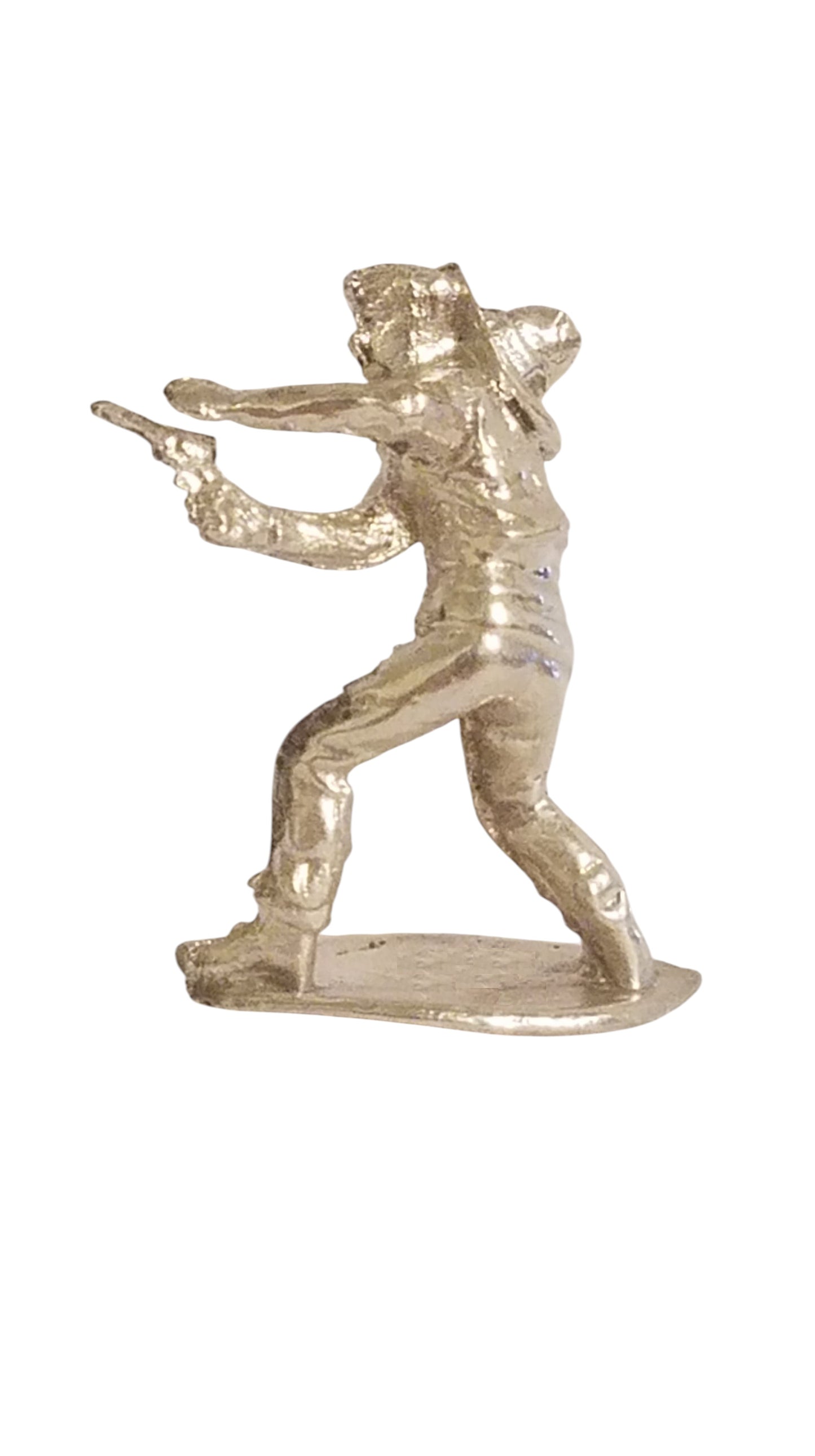 Quick Draw Cowboy Hand Poured Bullion 999 Fine Silver 1.2 oz