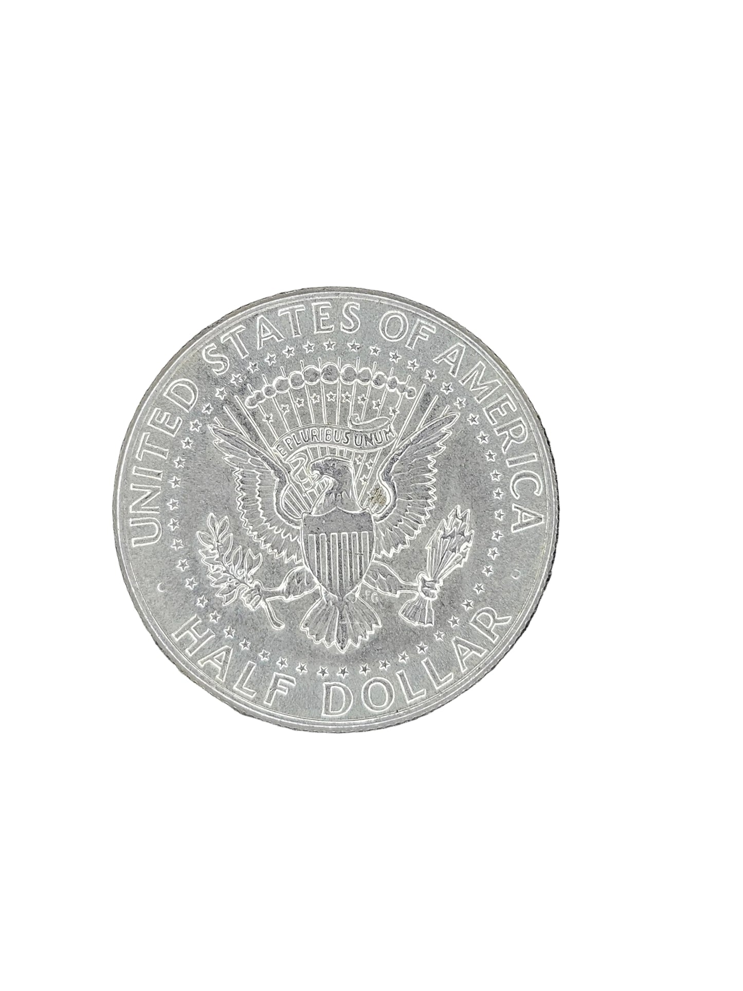 1964 Kennedy Half Dollar - 90% Silver 50C US Mint Coin - Philadelphia Mint - Raw / Brilliant Uncirculated Look