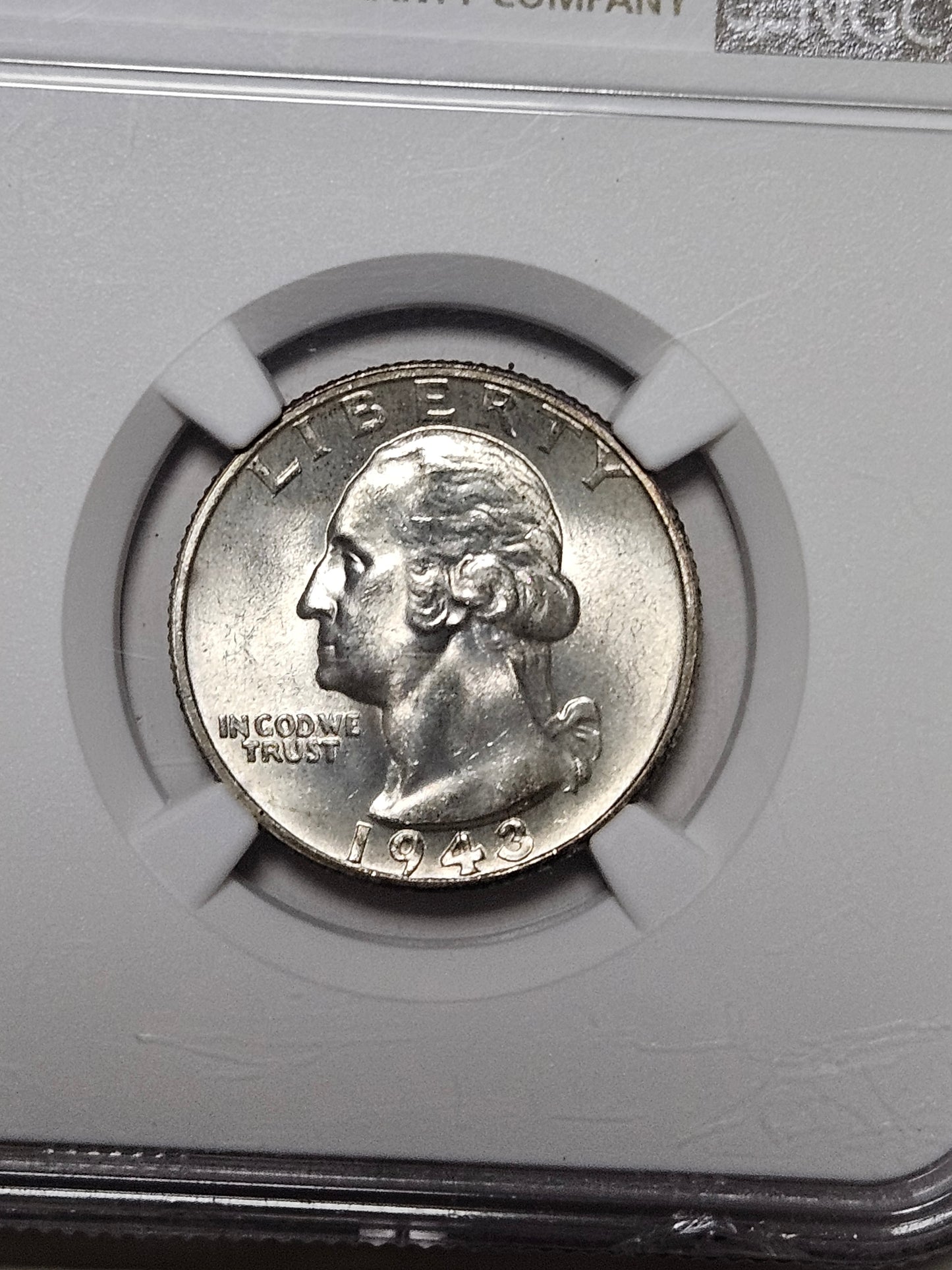 1943-S Silver Washington Quarter - NGC MS65 Certified - Beautiful Mint Luster