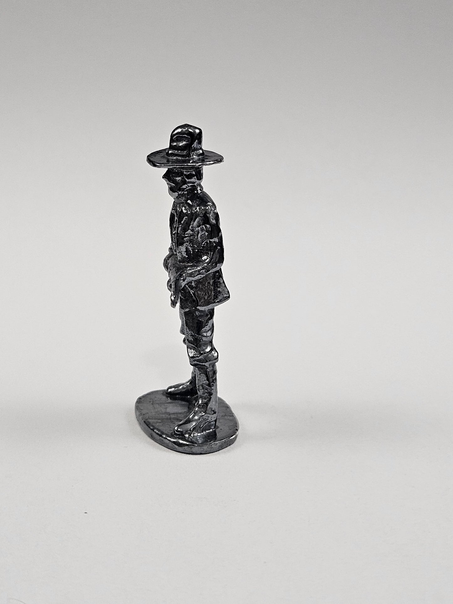 999 Fine Silver Western Cowboy Hand Poured Bullion Dark Finish