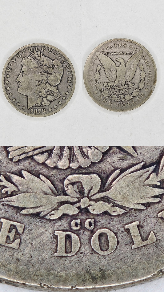 1887-CC Morgan Silver Dollar – Carson City Mint 90% Silver U.S. Coin