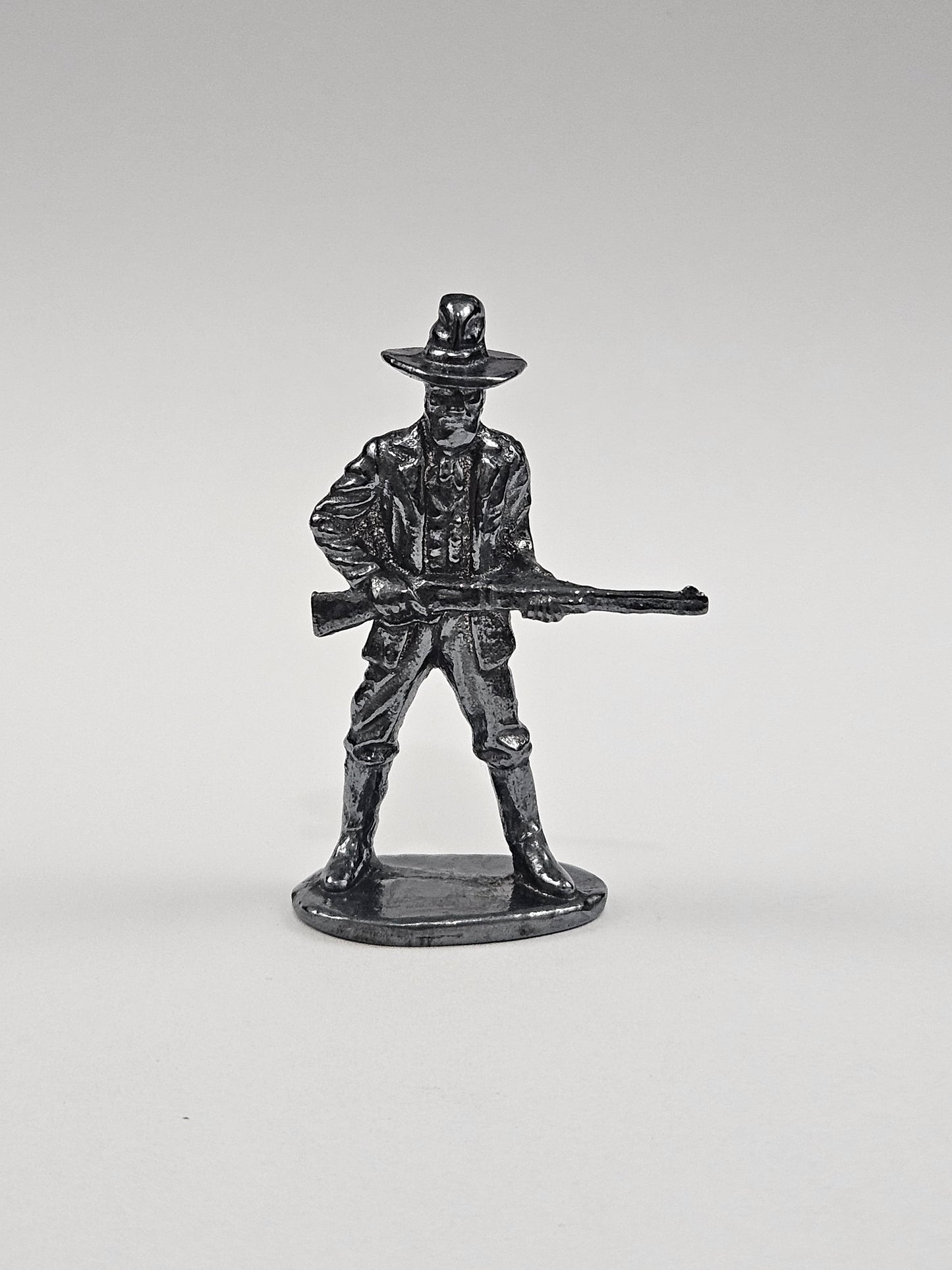 999 Fine Silver Western Cowboy Hand Poured Bullion Dark Finish
