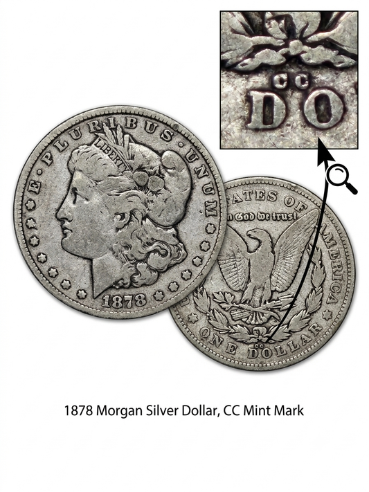 1878-CC Morgan Silver Dollar $1 - Carson City Mint - First Year of Issue!