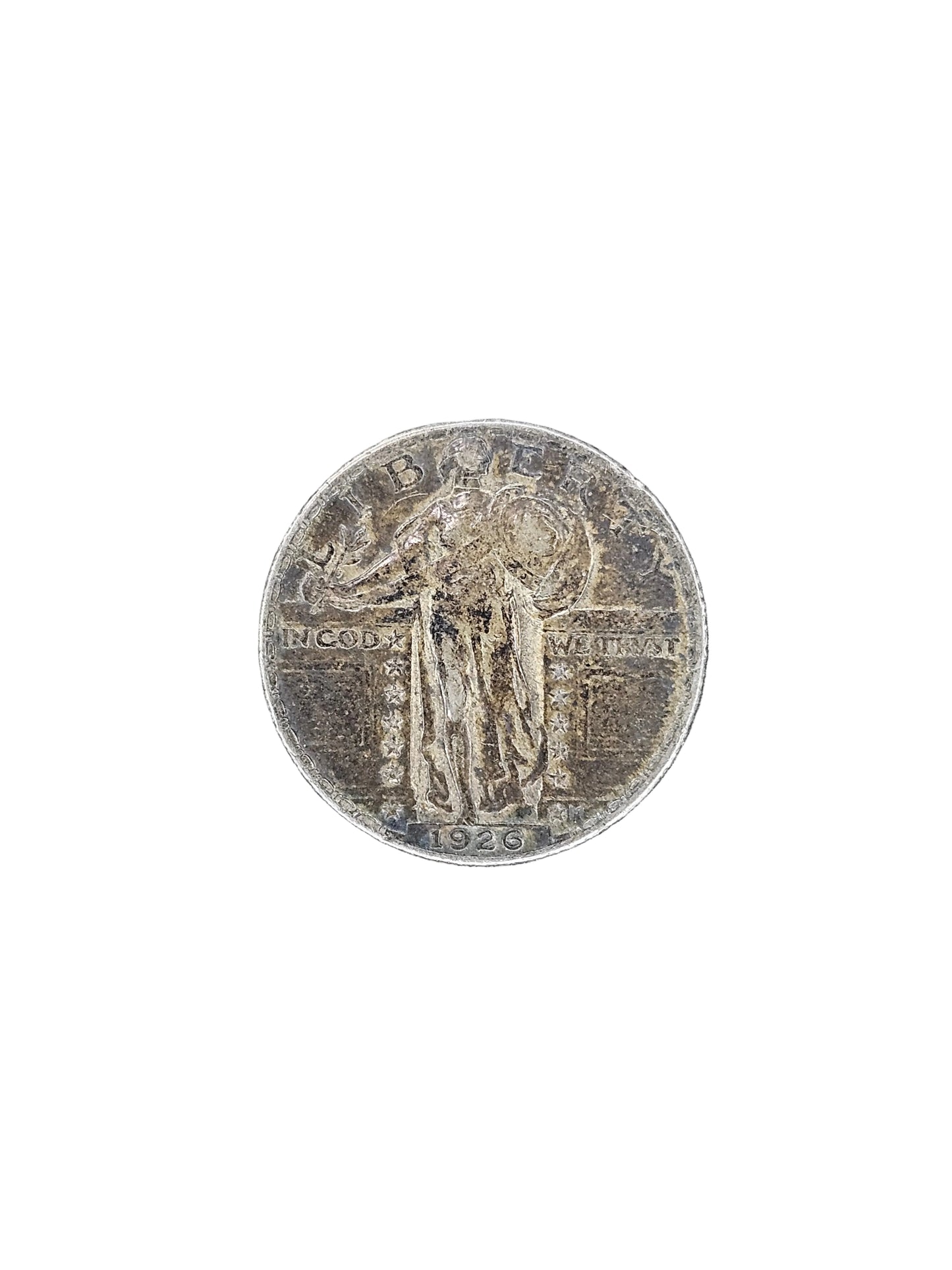 1926 Standing Liberty Quarter - Beautiful Natural Toning - 90% Silver 25C US Mint Coin