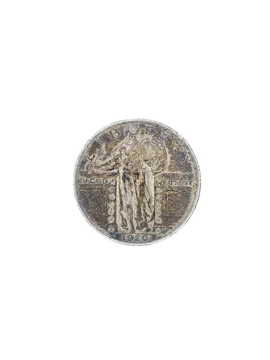 1926 Standing Liberty Quarter - Beautiful Natural Toning - 90% Silver 25C US Mint Coin