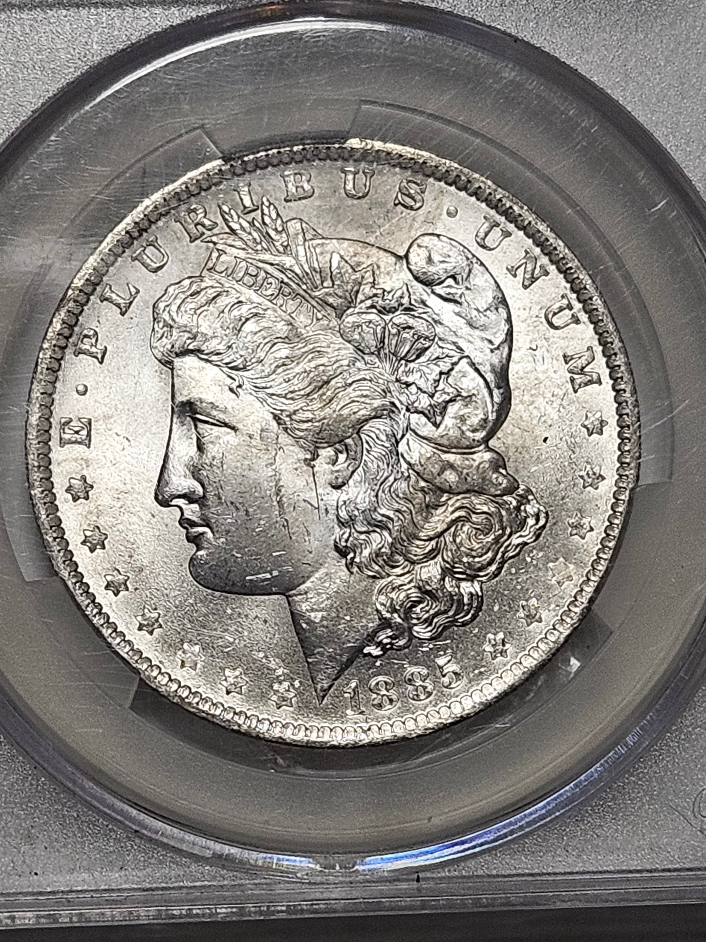 1885-O Morgan Silver Dollar $1 - PCGS MS62 CAC Graded - New Orleans Mint