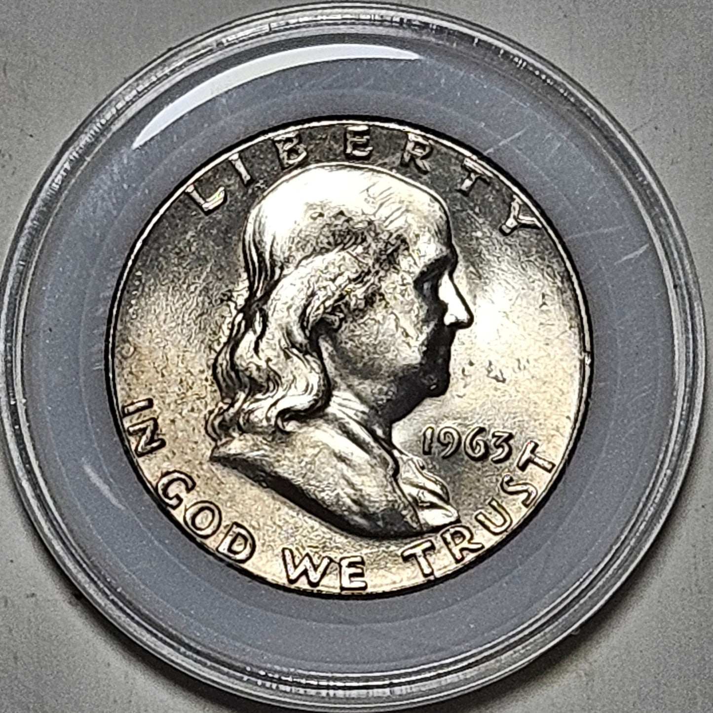1963 Benjamin Franklin Half Dollar 50c - 90% Silver - Final Year of Issue (Philly)